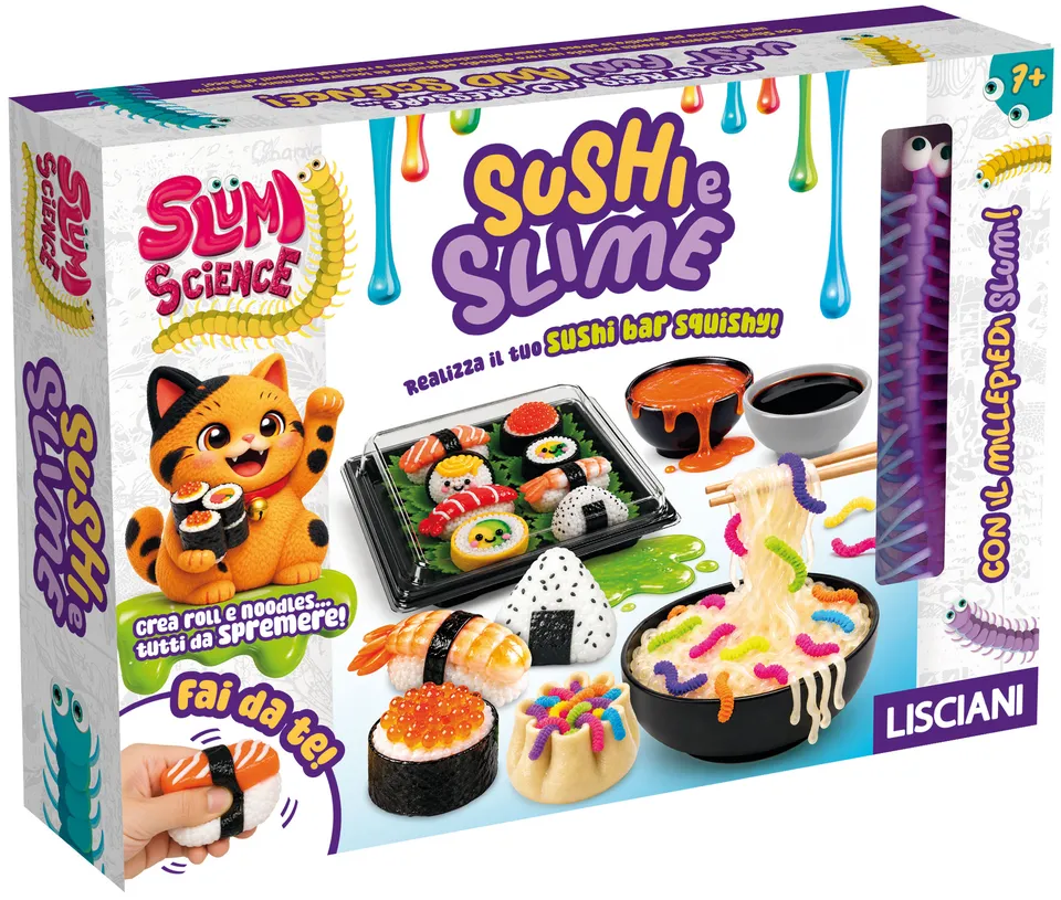 Lisciani Slumi Science Sushi e Slime kit slime squish
