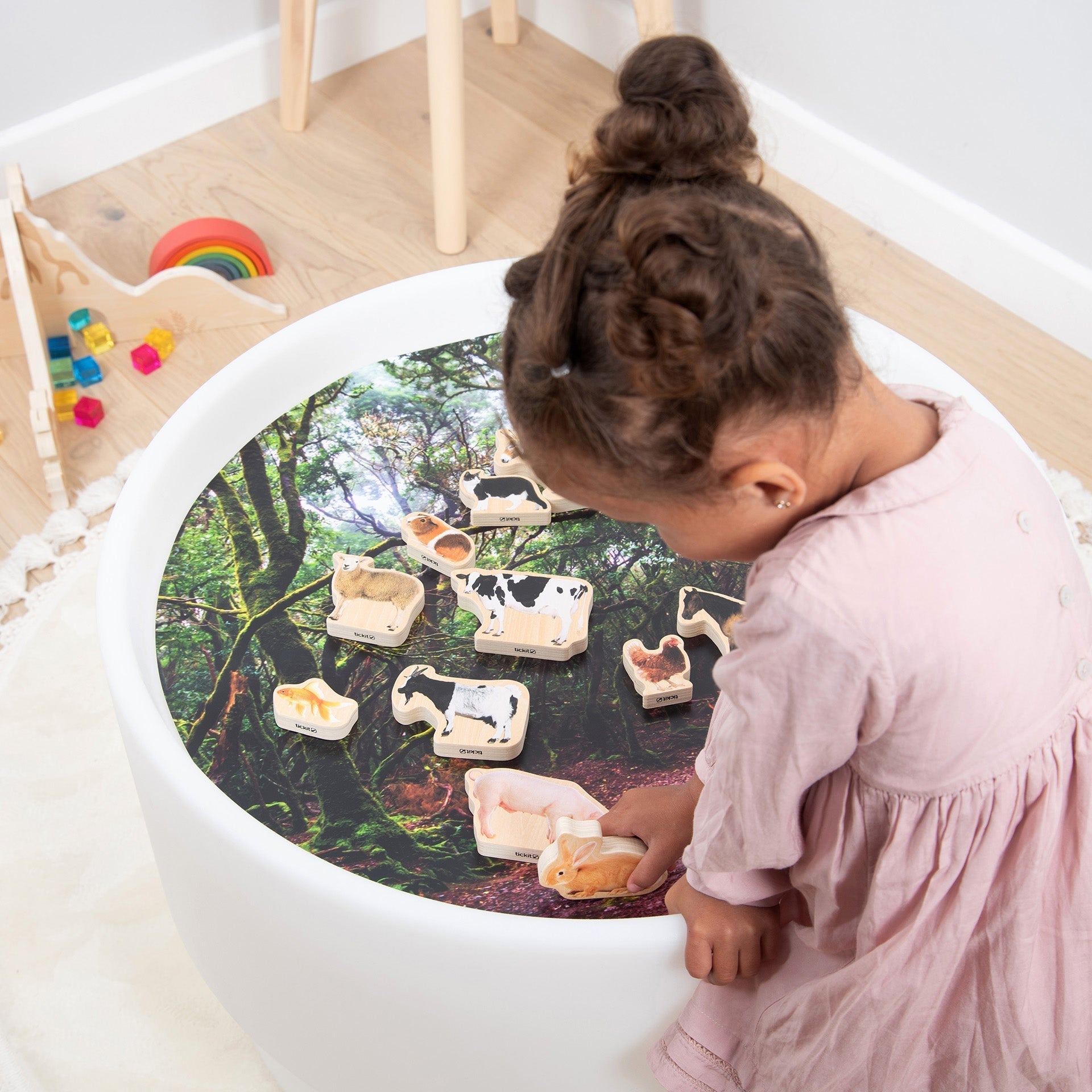 Tickit Wooden Domestic blocchi animali 15 pezzi