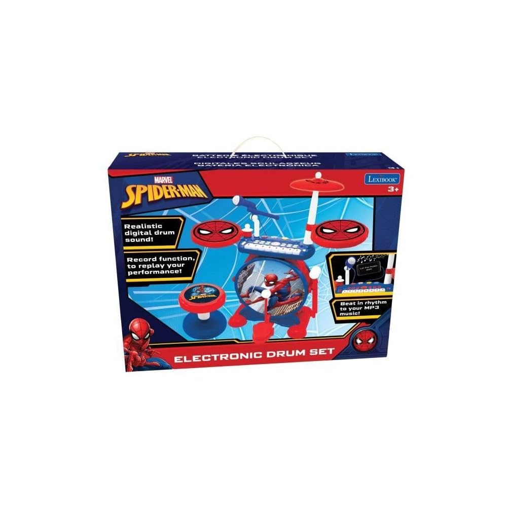 Lexibook K610SP Spider-Man batteria elettronica 3 in 1