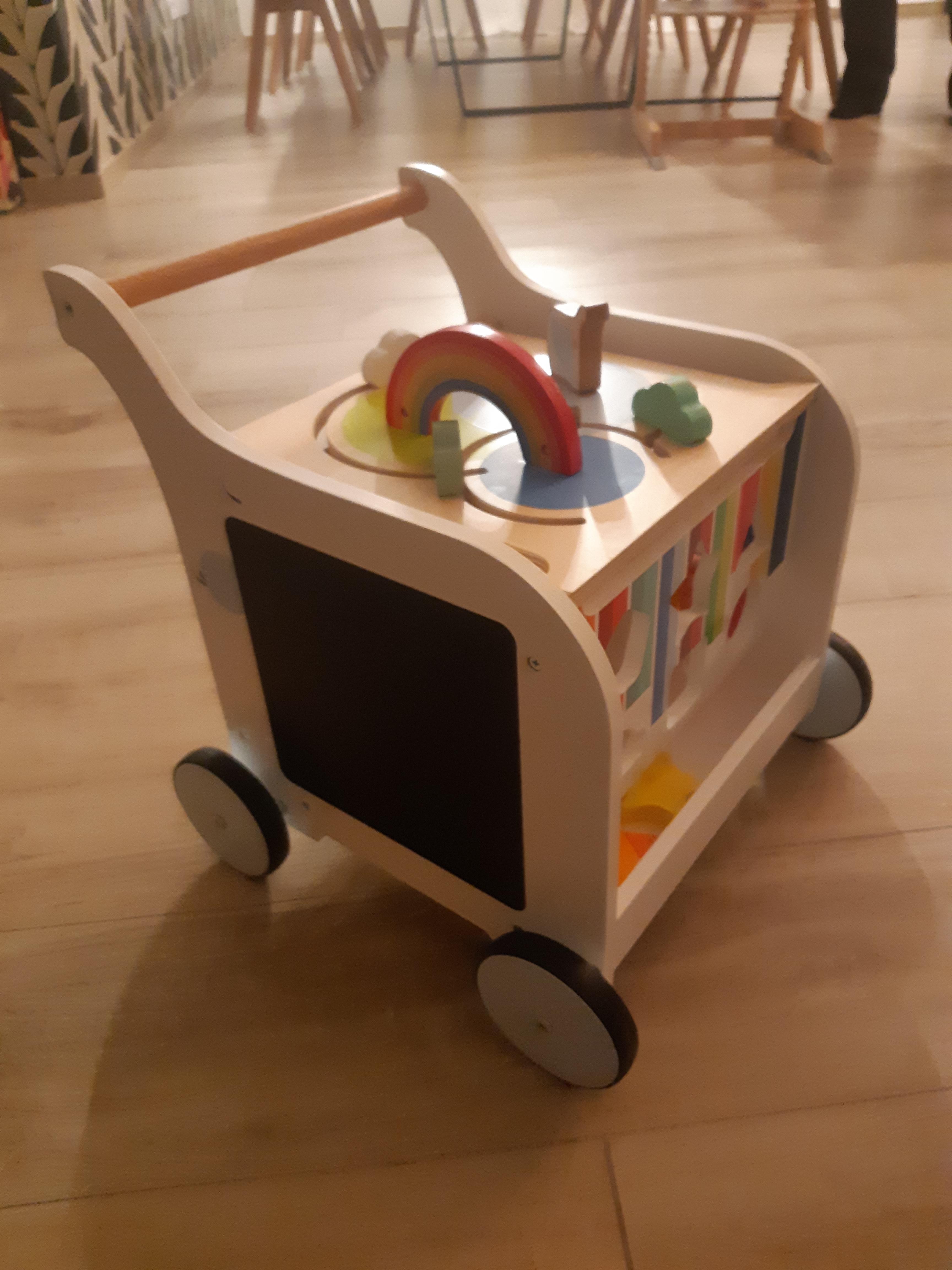 smallfoot 11607 Carrello Elefante Primi Passi Legno