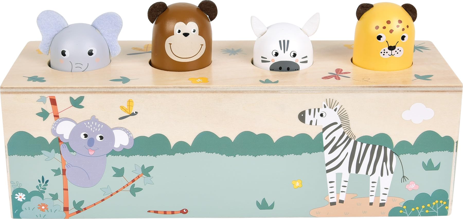 smallfoot Safari 12757 gioco pop-up legno sonoro da 1 anno