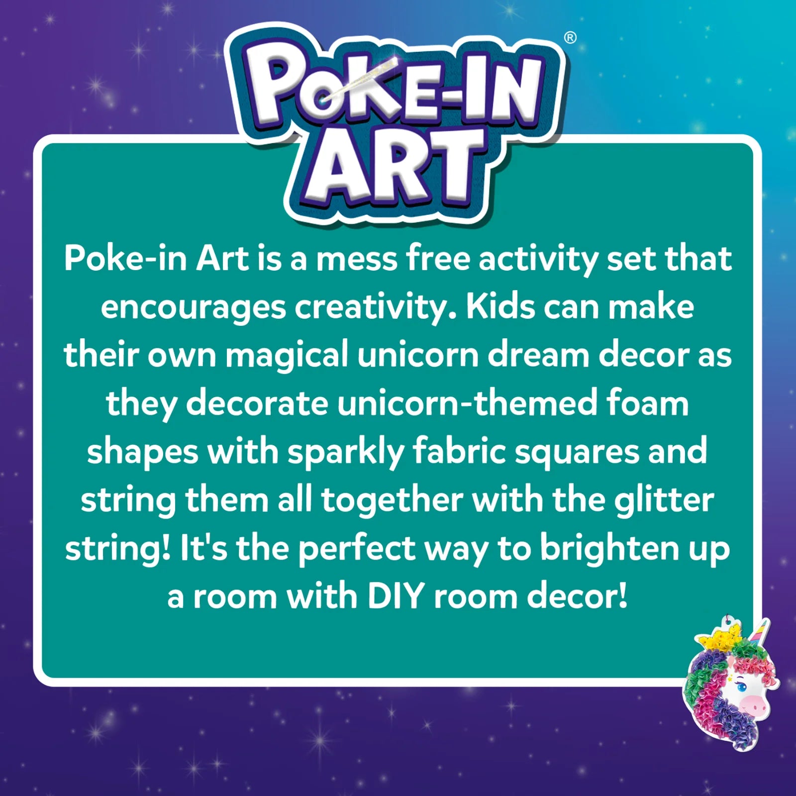 Skillmatics Poke-in Art Magical Unicorn Dream Decor kit creativo 4-9 anni