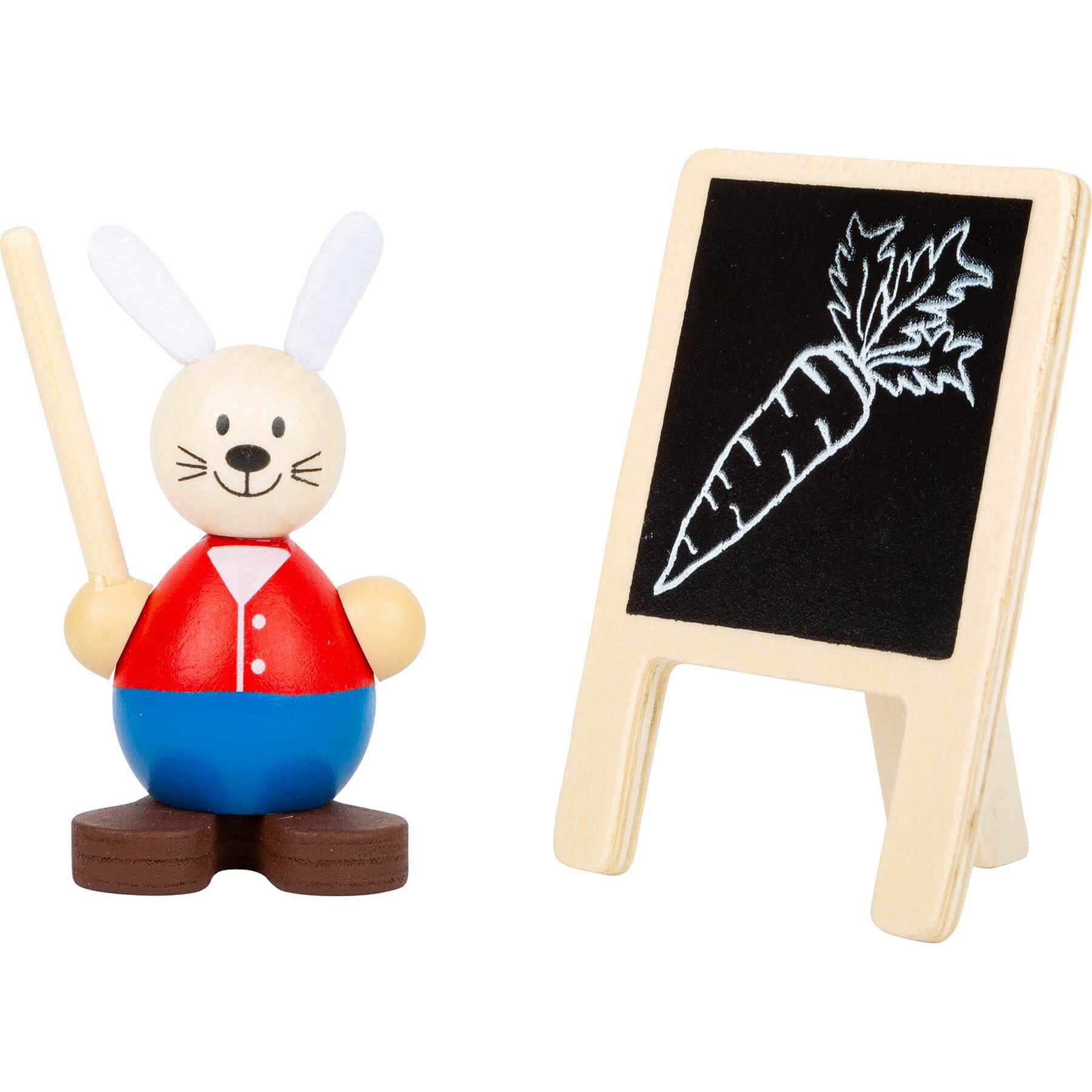 smallfoot Scuola dei Conigli gioco ruolo legno 14 pezzi