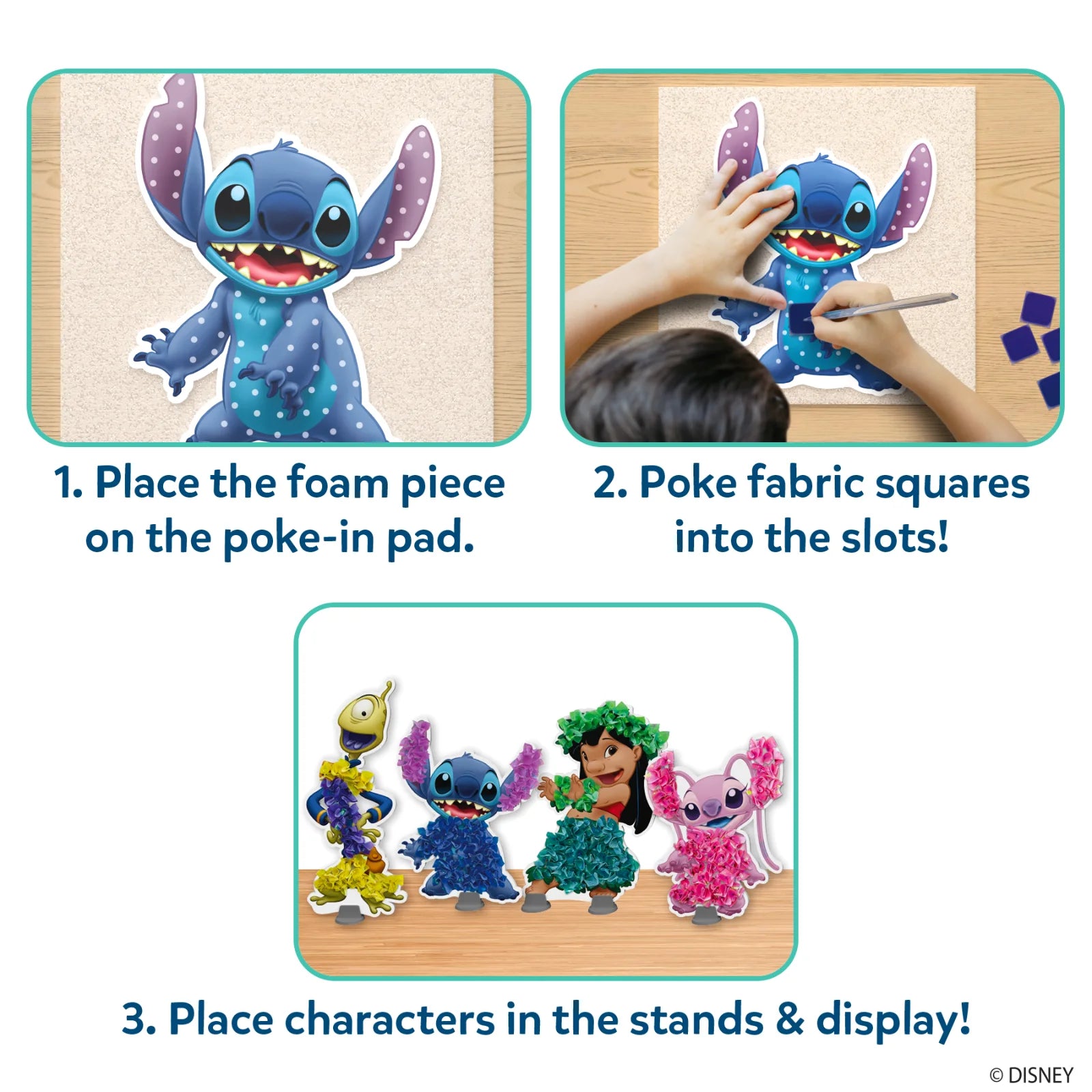 Skillmatics Poke-in Art Lilo Stitch kit mosaico stoffa
