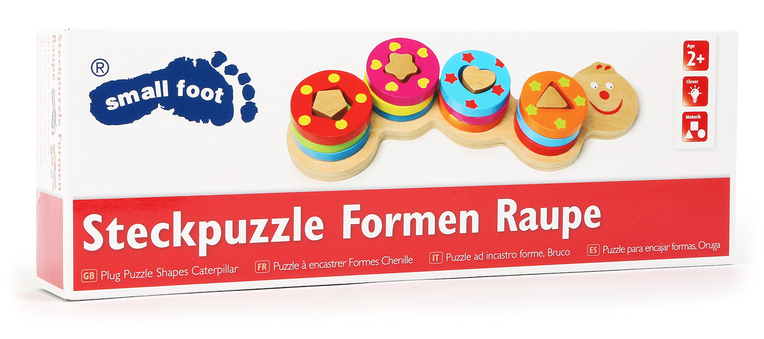 smallfoot 8145 Bruco gioco a infilare legno 4 forme