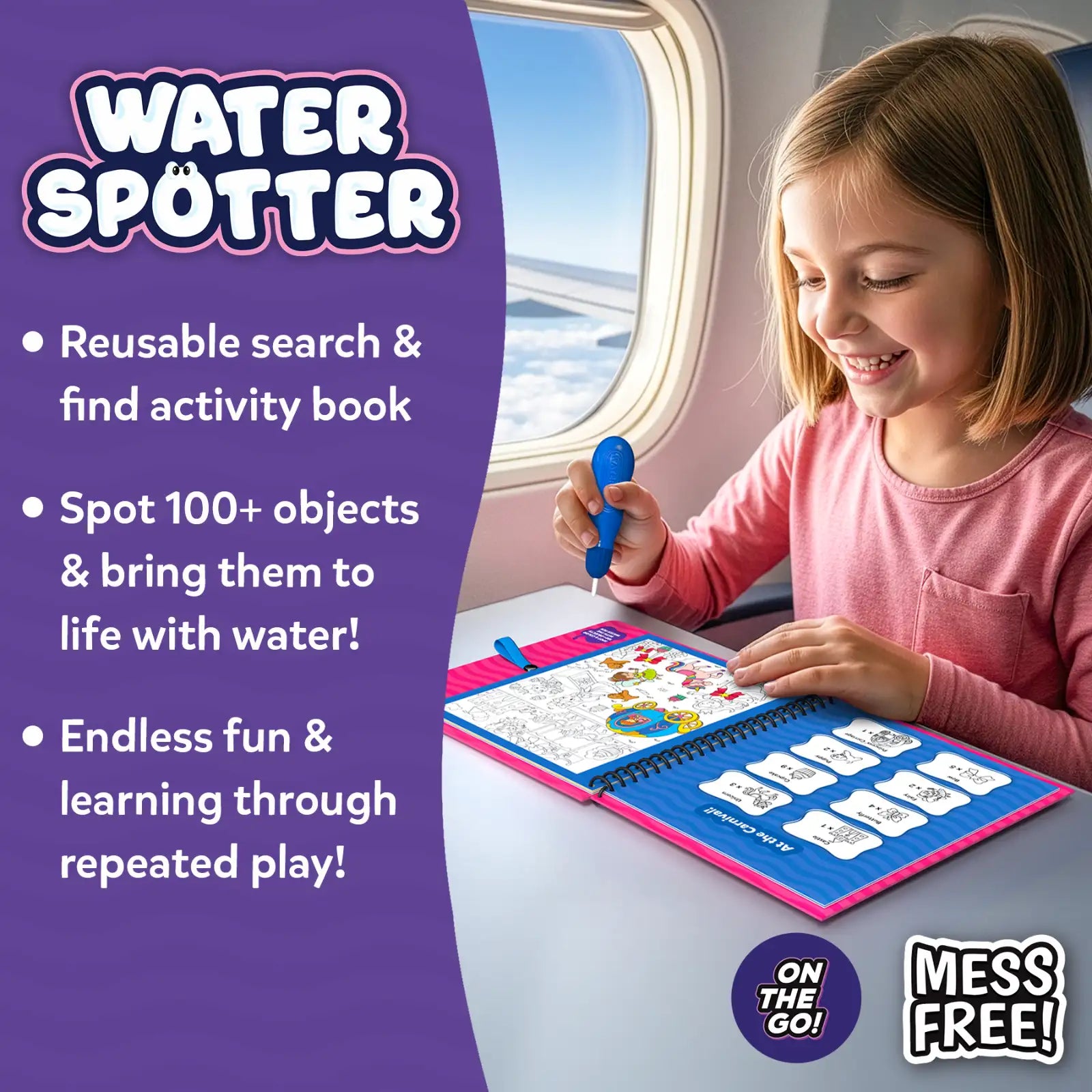 Skillmatics Water Spotter Unicorns Princesses libro acqua 4-8 anni