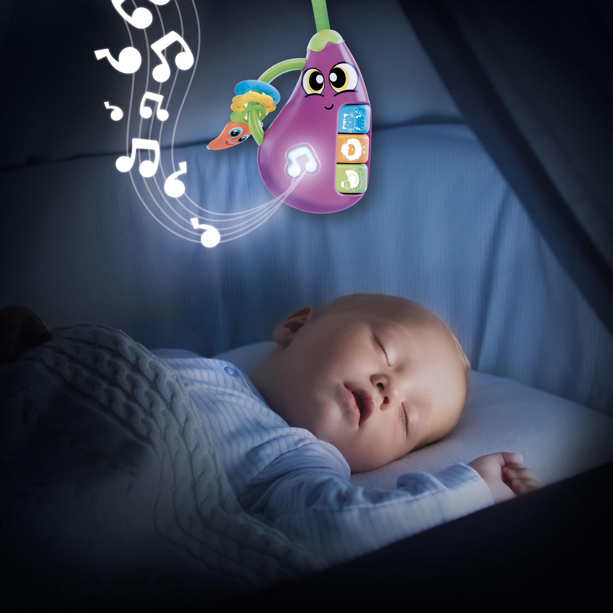Lisciani Carotina Baby Eggplant sonaglino musicale dentizione