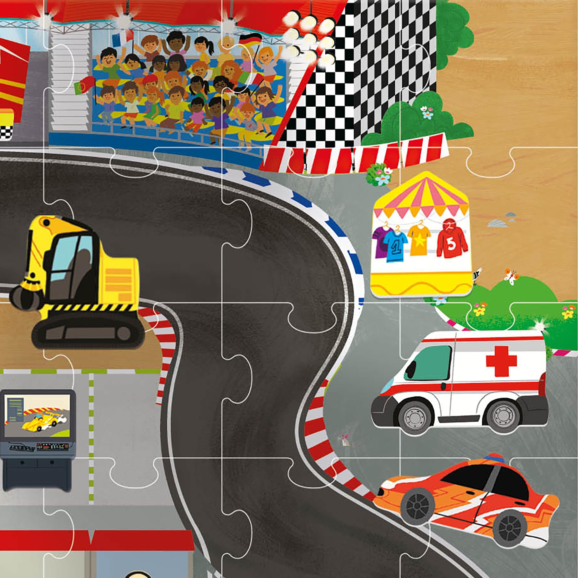 Headu Giant Playset Gran Prix puzzle gigante 42 pezzi 3+ anni