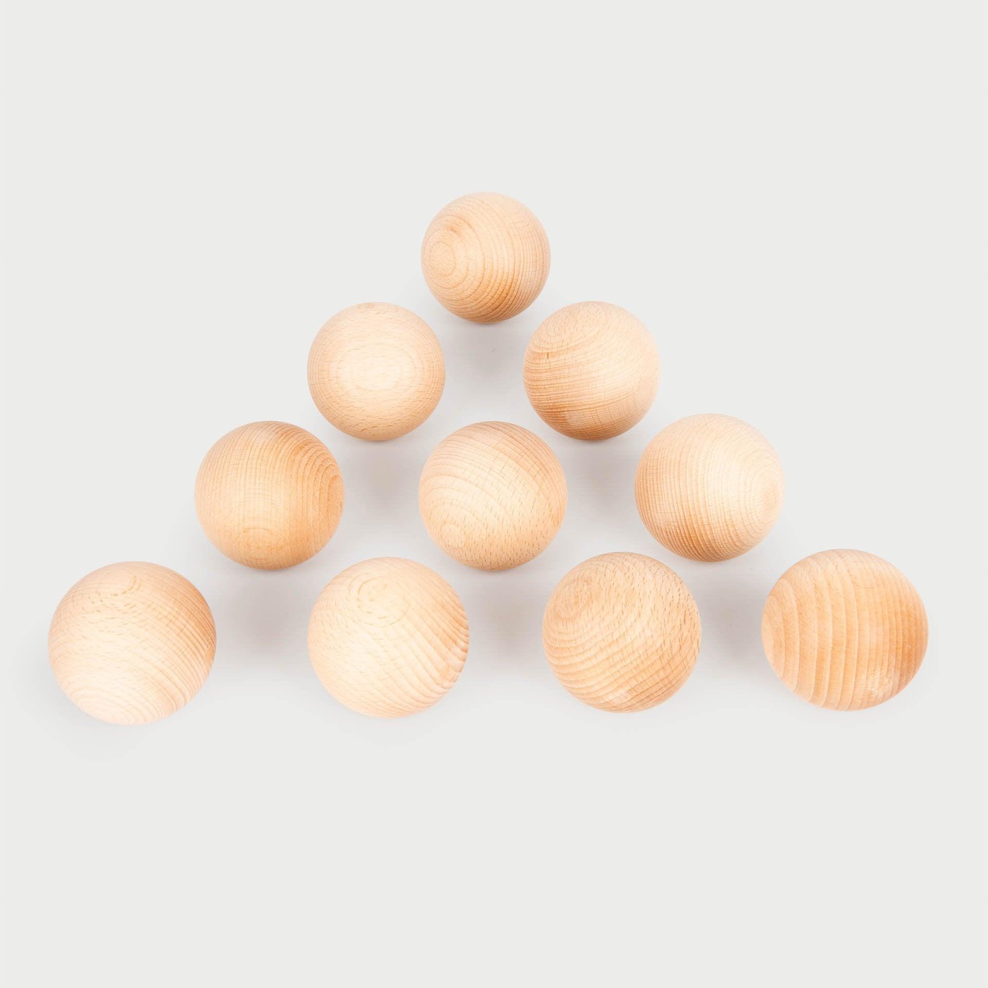 Tickit Natural Wooden palline legno 5 cm 10 pezzi