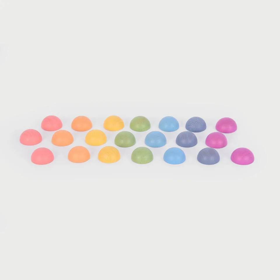 Tickit Rainbow Wooden Semispheres semisfere legno 21 pz 7 colori