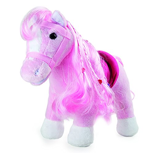 smallfoot 10282 peluche pony rosa con criniera
