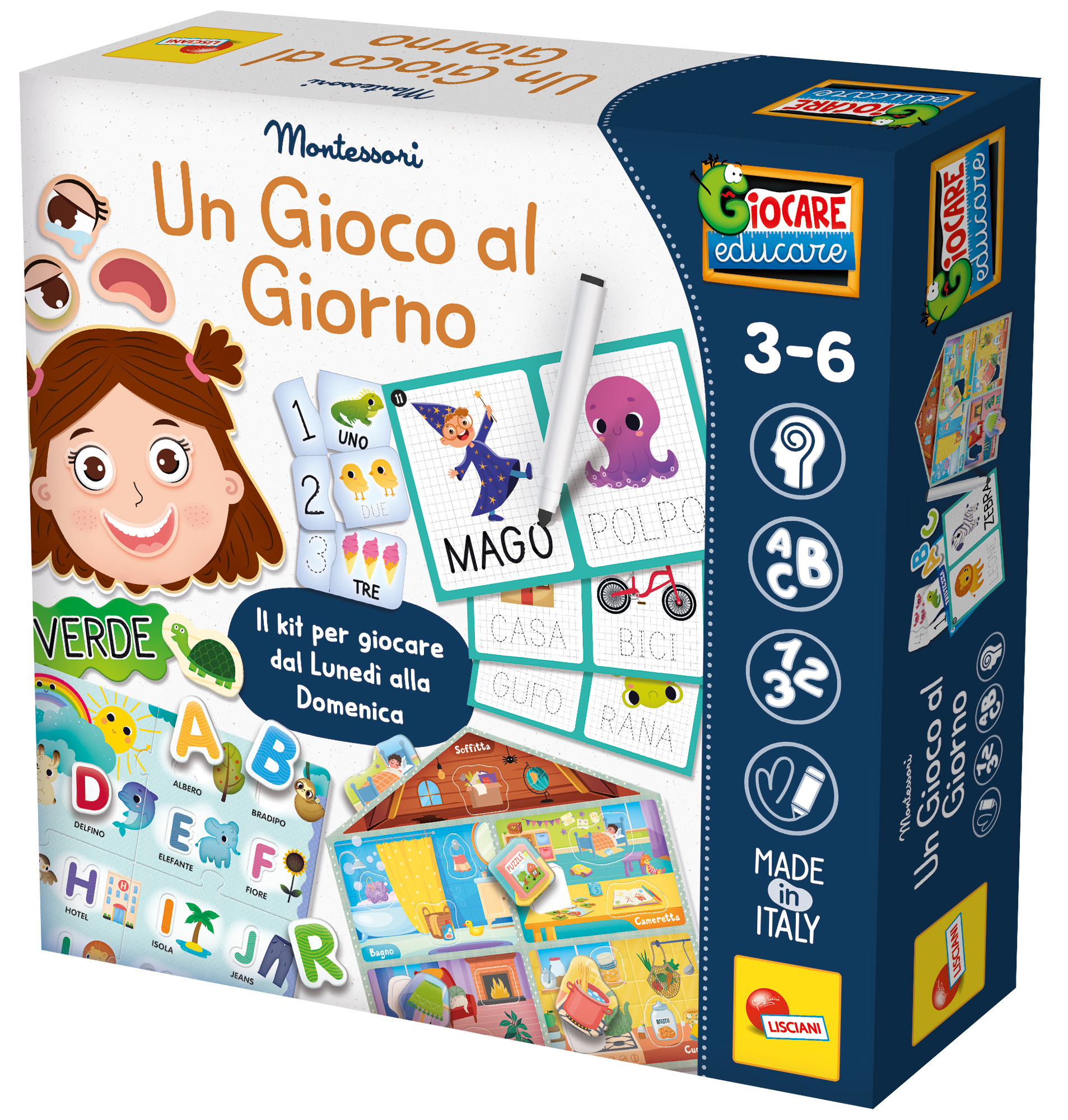Lisciani Montessori Un Gioco Al Giorno kit 7 giochi