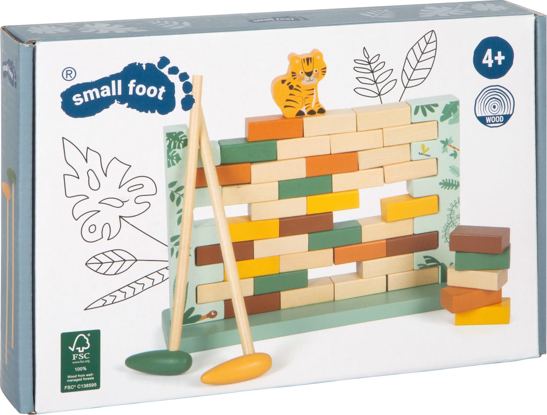 smallfoot Safari muro traballante gioco legno martelli