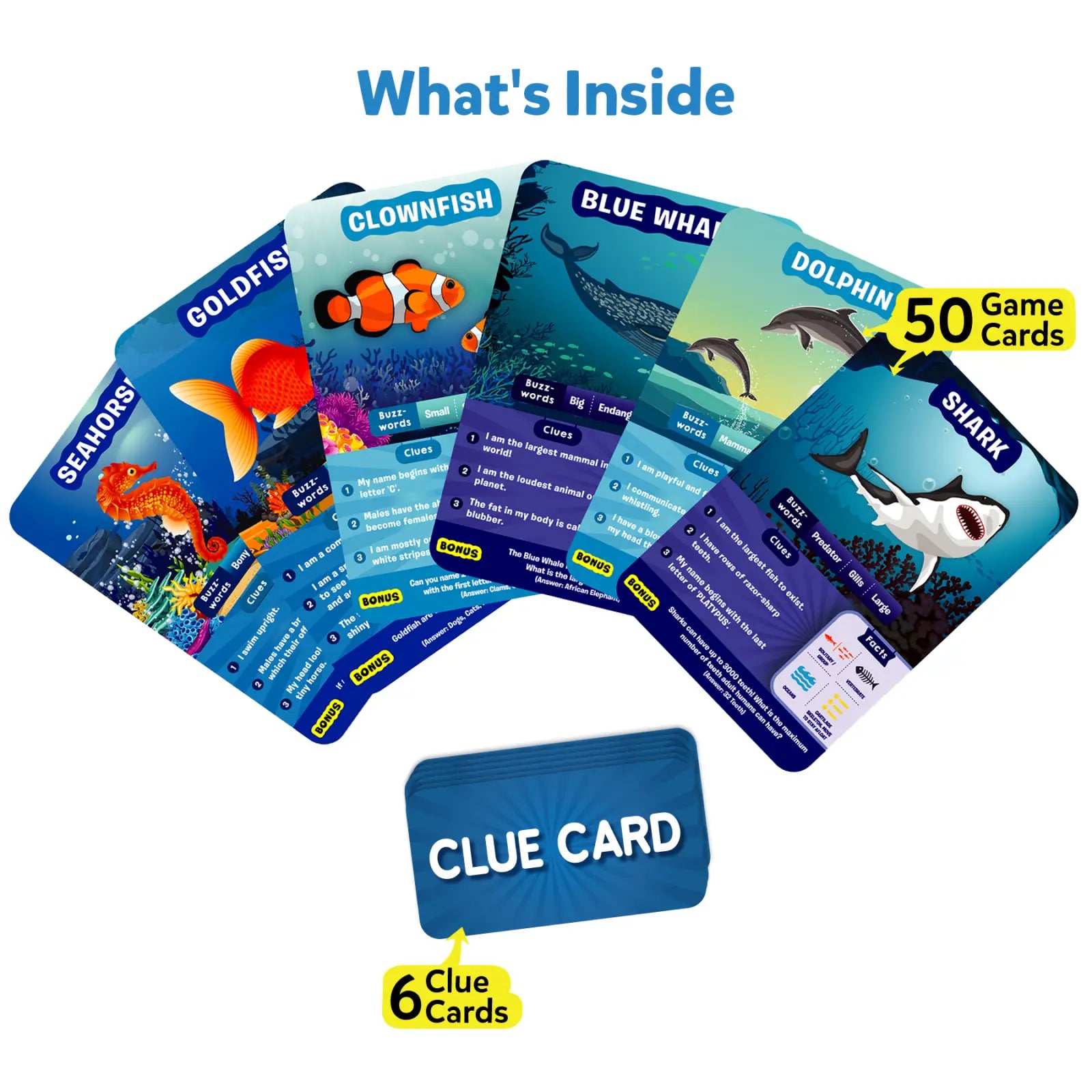 Skillmatics Guess in 10 Underwater Animals gioco quiz 8+ anni