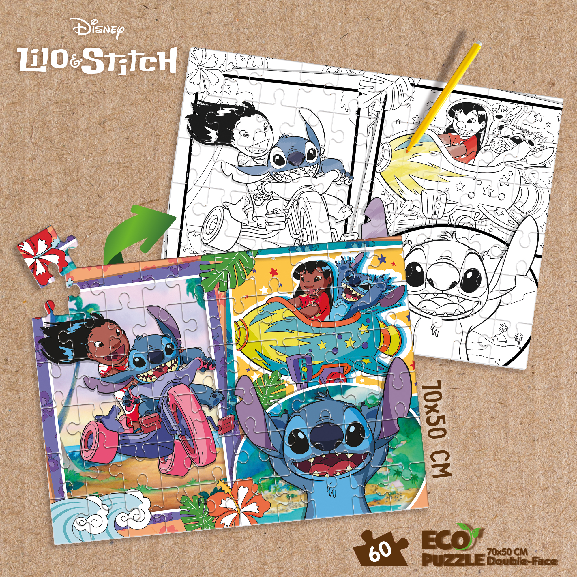 Disney Eco-Puzzle Df 60 Stitch puzzle 60 pezzi eco