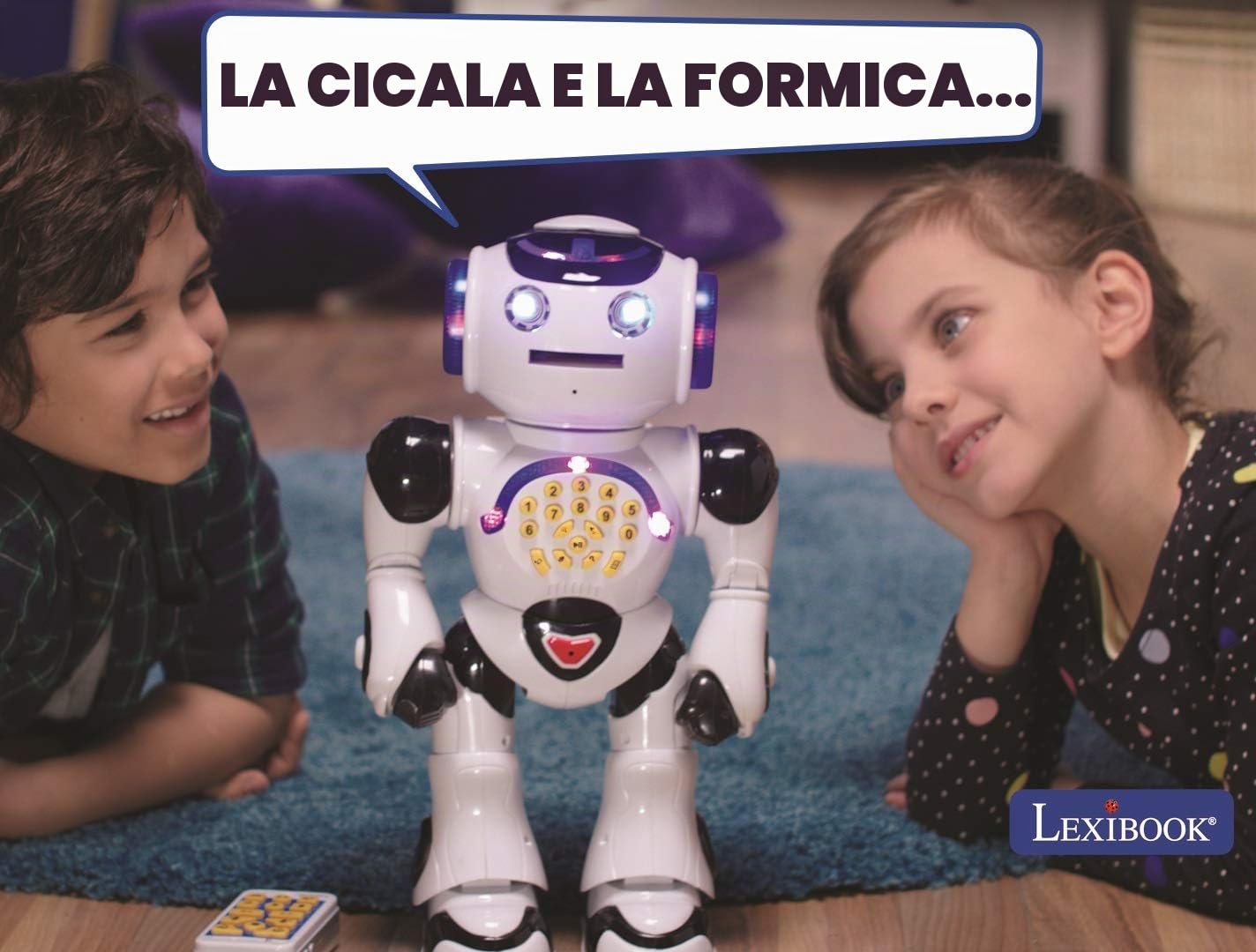 Lexibook Powerman ROB50FR robot blu telecomando