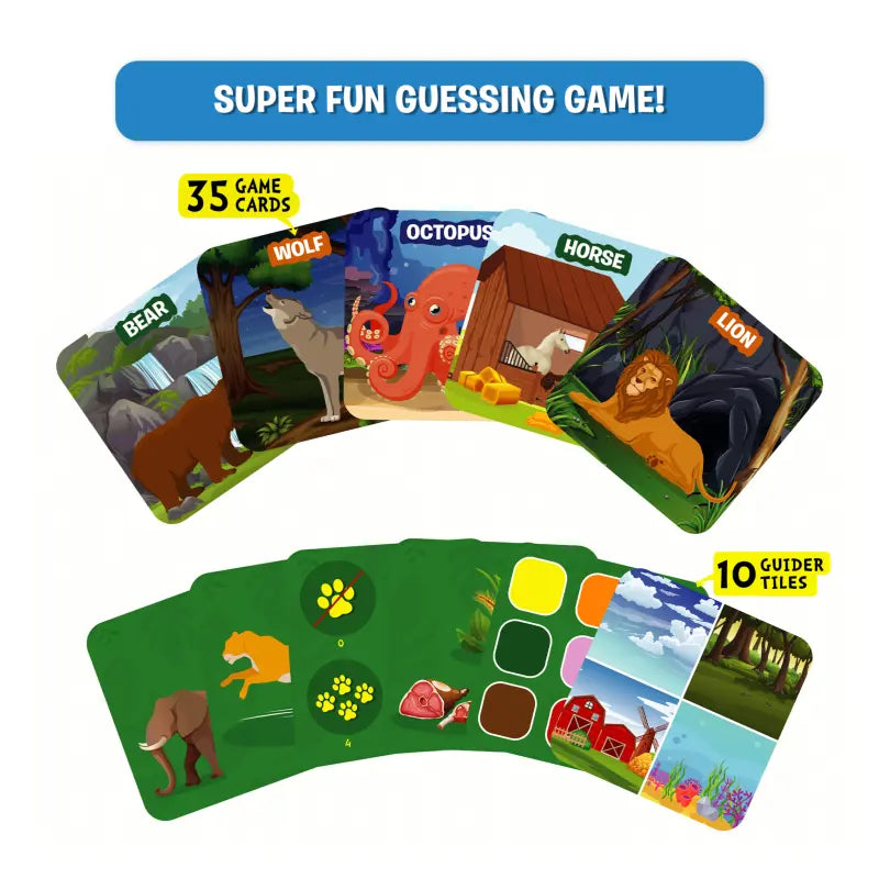 Skillmatics Guess in 10 Animal Kingdom gioco carte animali