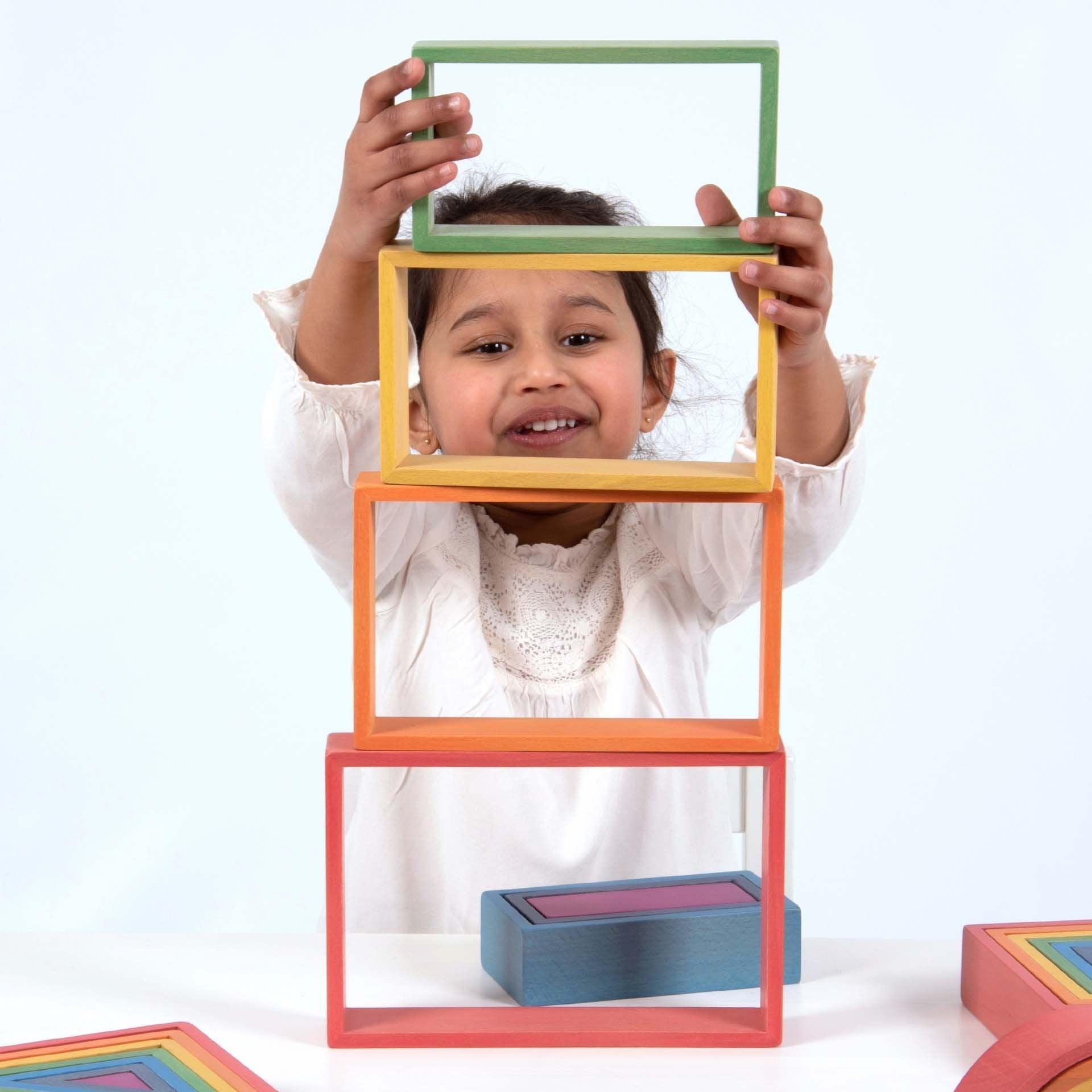 Tickit Rainbow Architect Rectangles costruzioni legno 7 pezzi impilabili