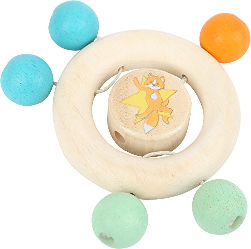 smallfoot Lex sonaglio legno volpe neonato anello presa