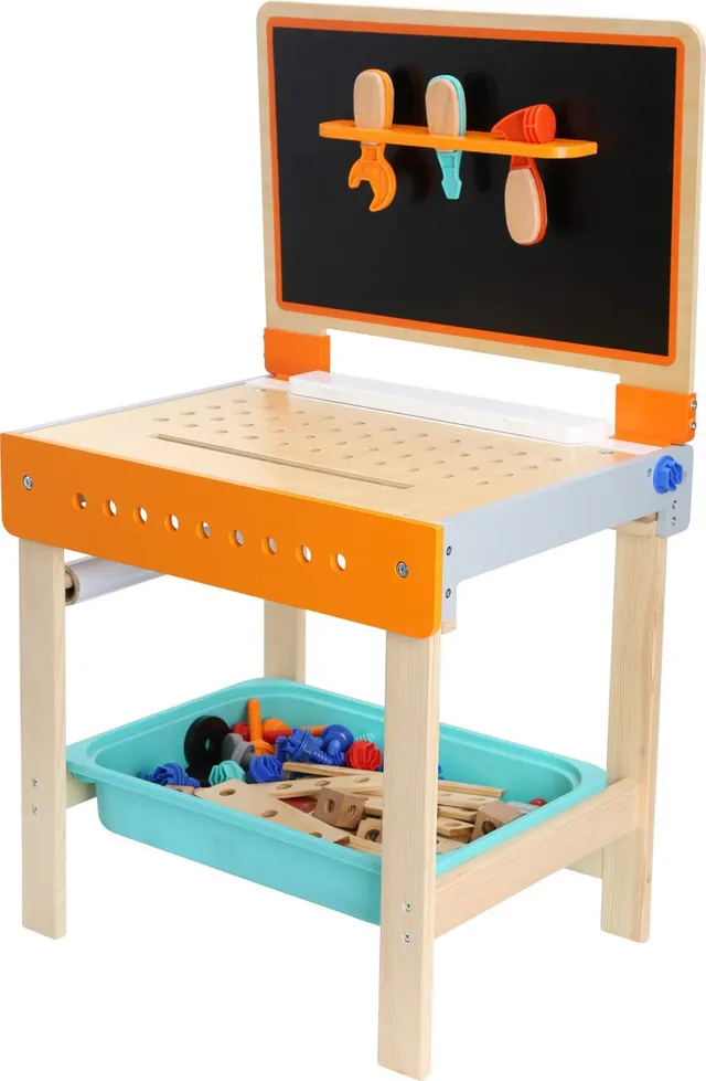 smallfoot 10603 banco lavoro giocattolo 2 in 1 legno