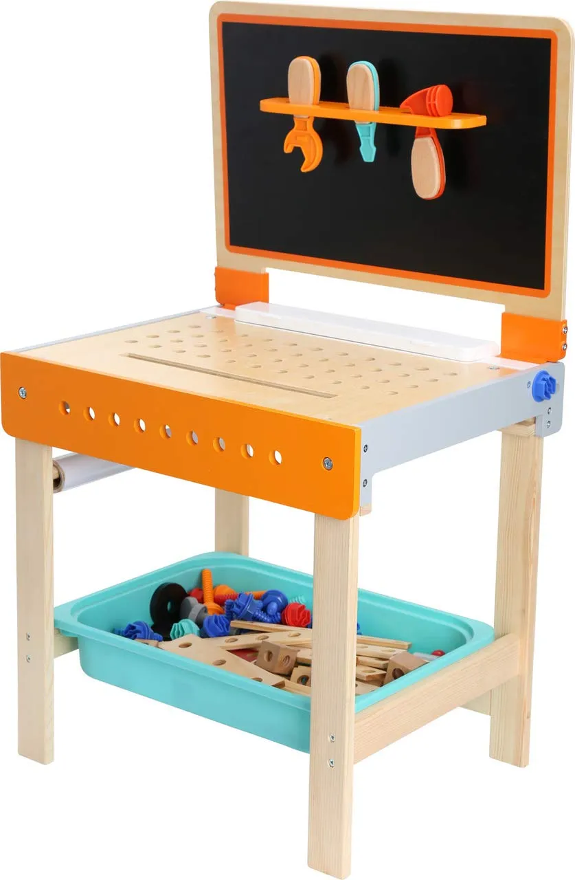 smallfoot 10603 banco lavoro giocattolo 2 in 1 legno