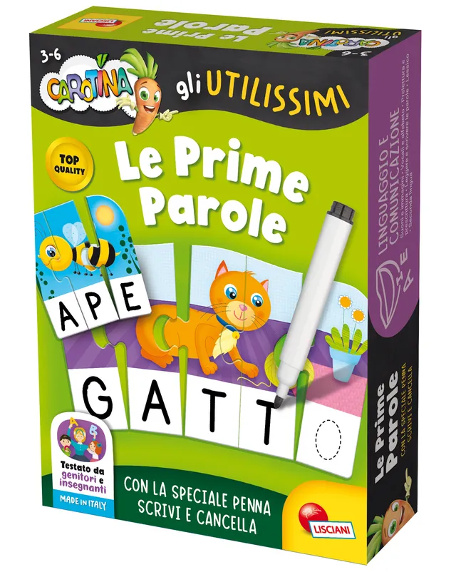 Lisciani Carotina Utilissimi Prime Parole puzzle lettere