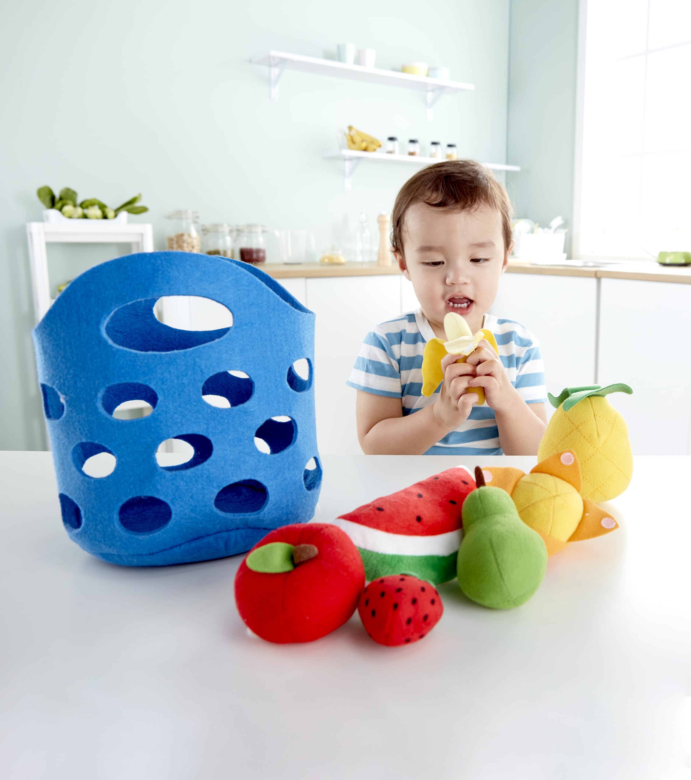Hape Cesto Frutta Cibo Giocattolo Feltro per Cucina