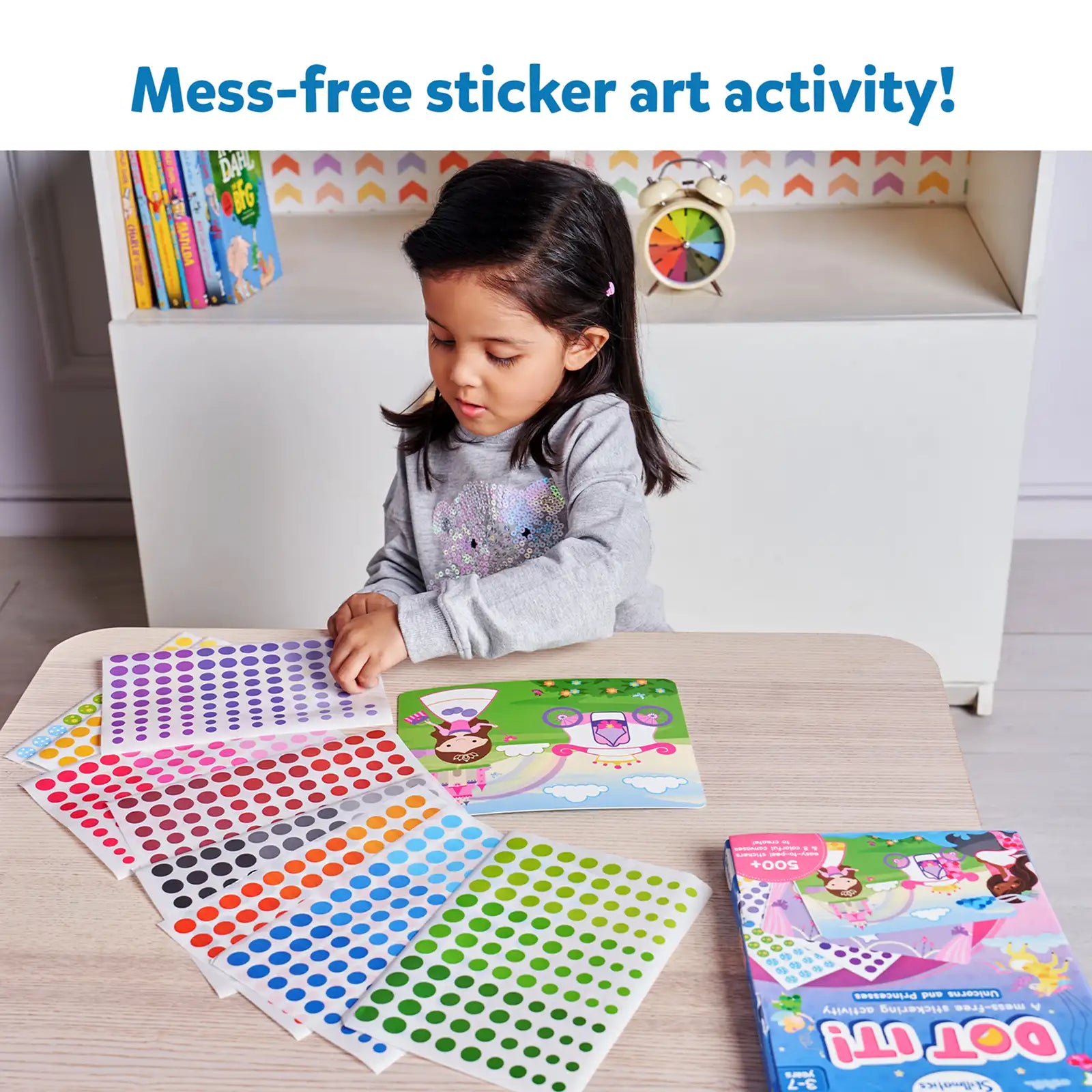 Skillmatics Dot It Unicorn Princess sticker art bimbi