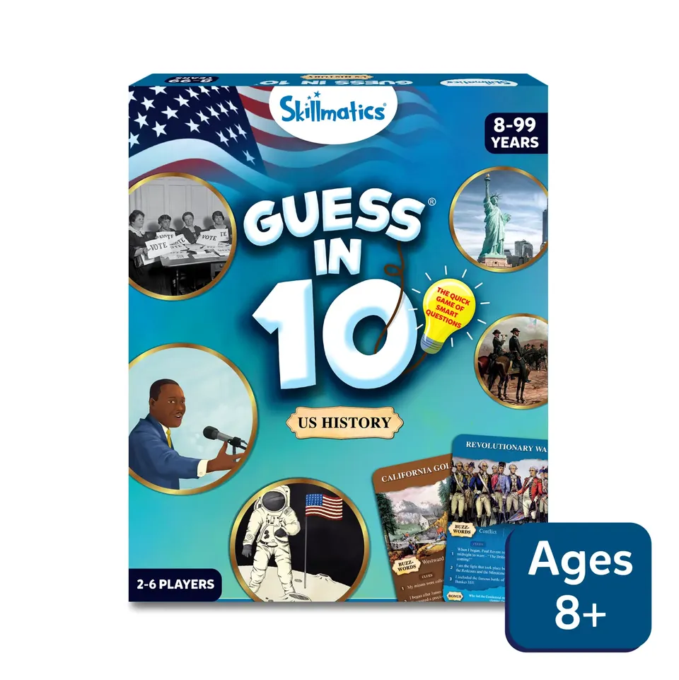 Skillmatics Guess in 10 US History gioco carte storia USA