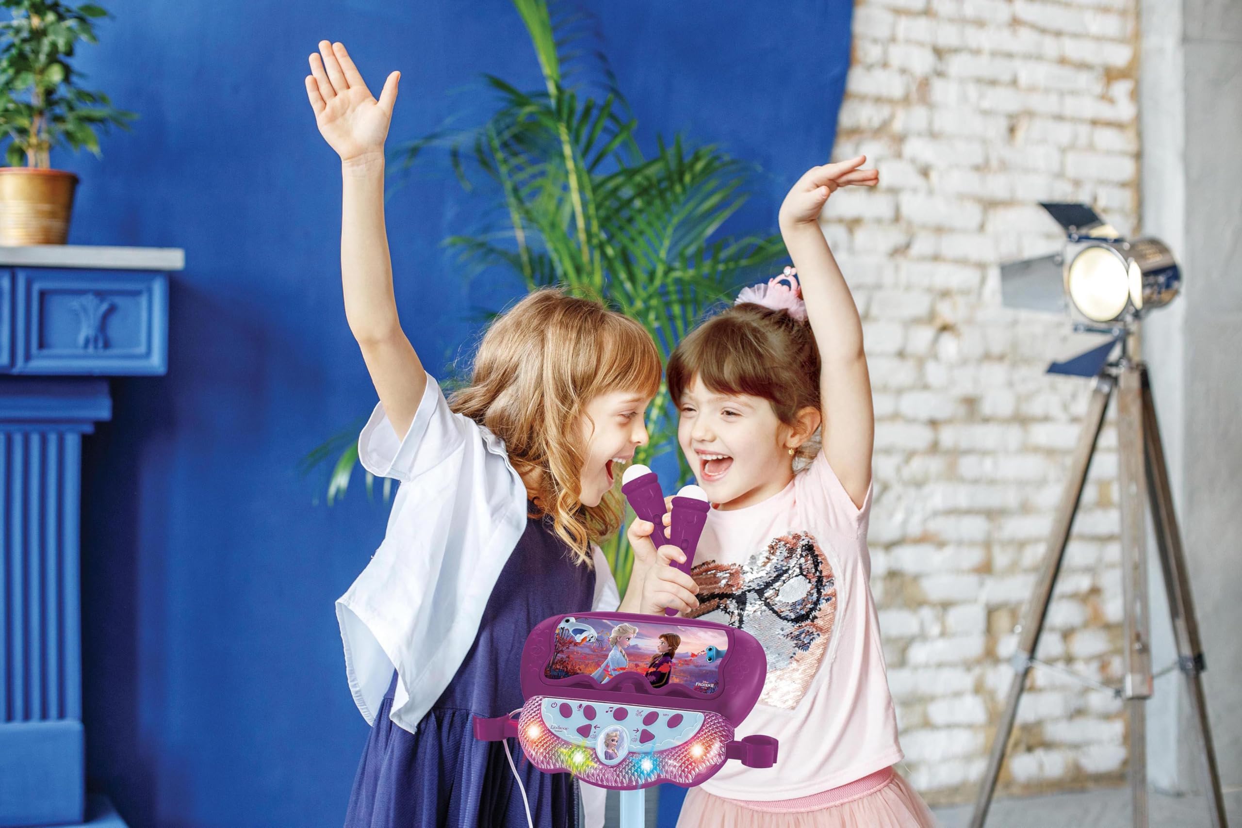 Lexibook Frozen S160FZLXB cassa microfono con asta viola blu