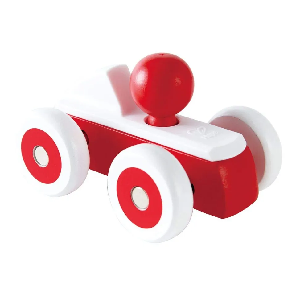 Hape E0064 macchinina da corsa rossa in legno