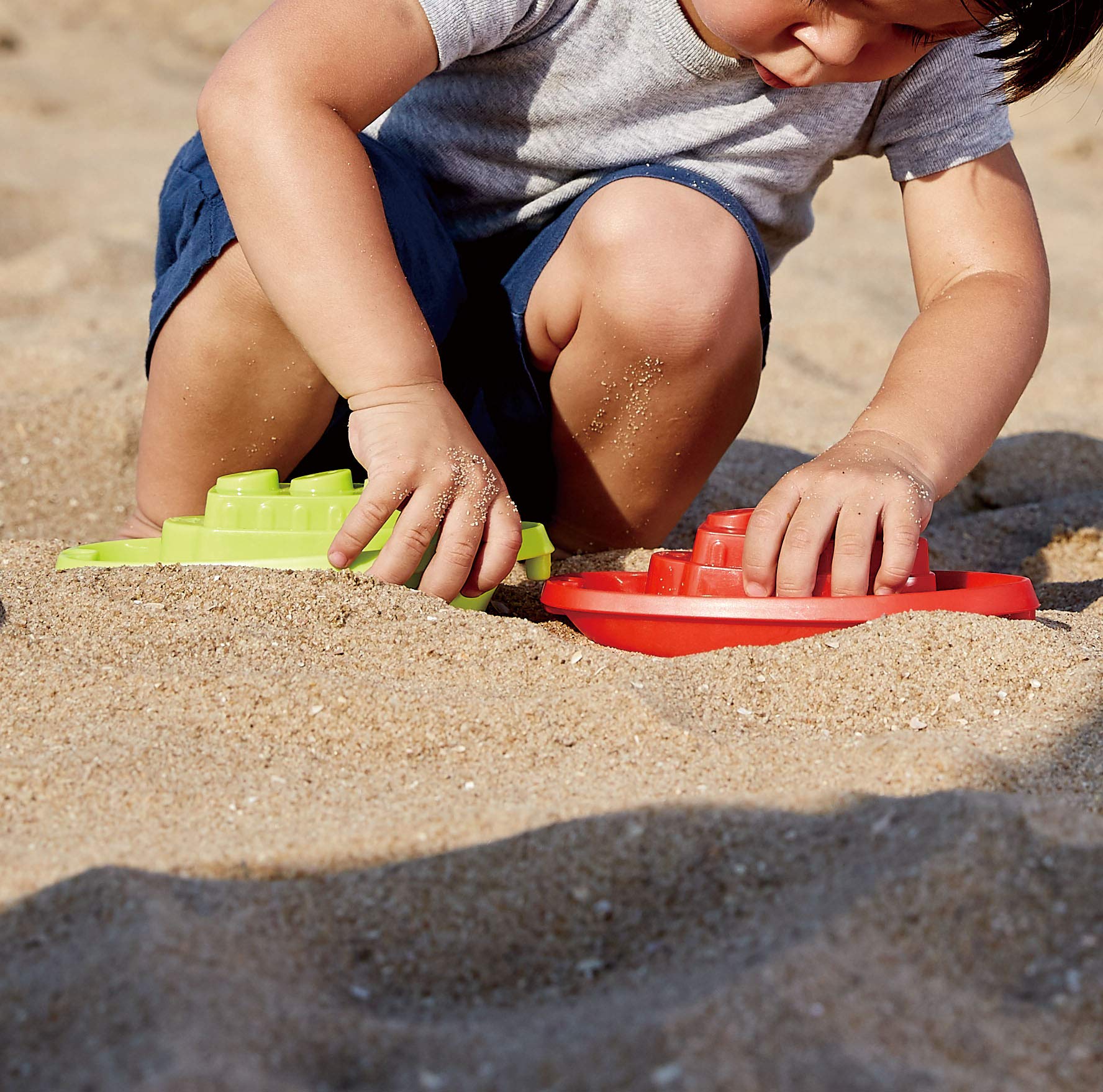 Hape Barchette Impilabili Gioco Spiaggia 18 Mesi 3 Pezzi