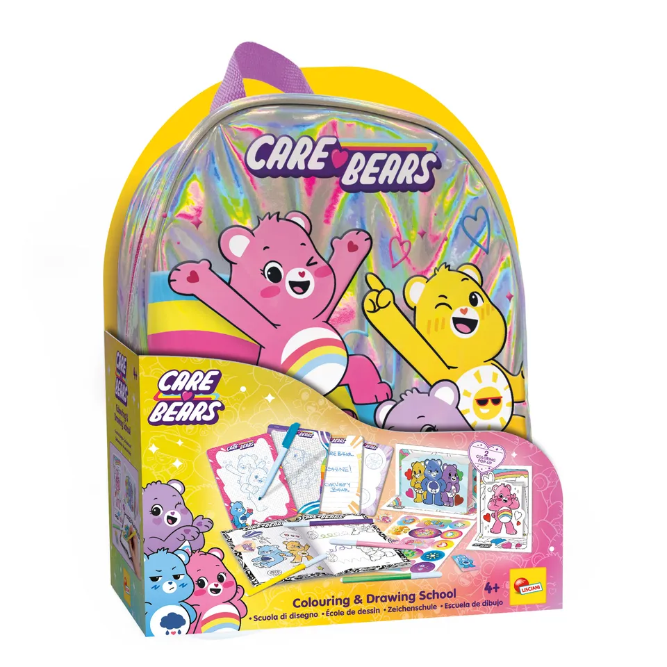 Lisciani Care Bears zainetto set disegno da colorare