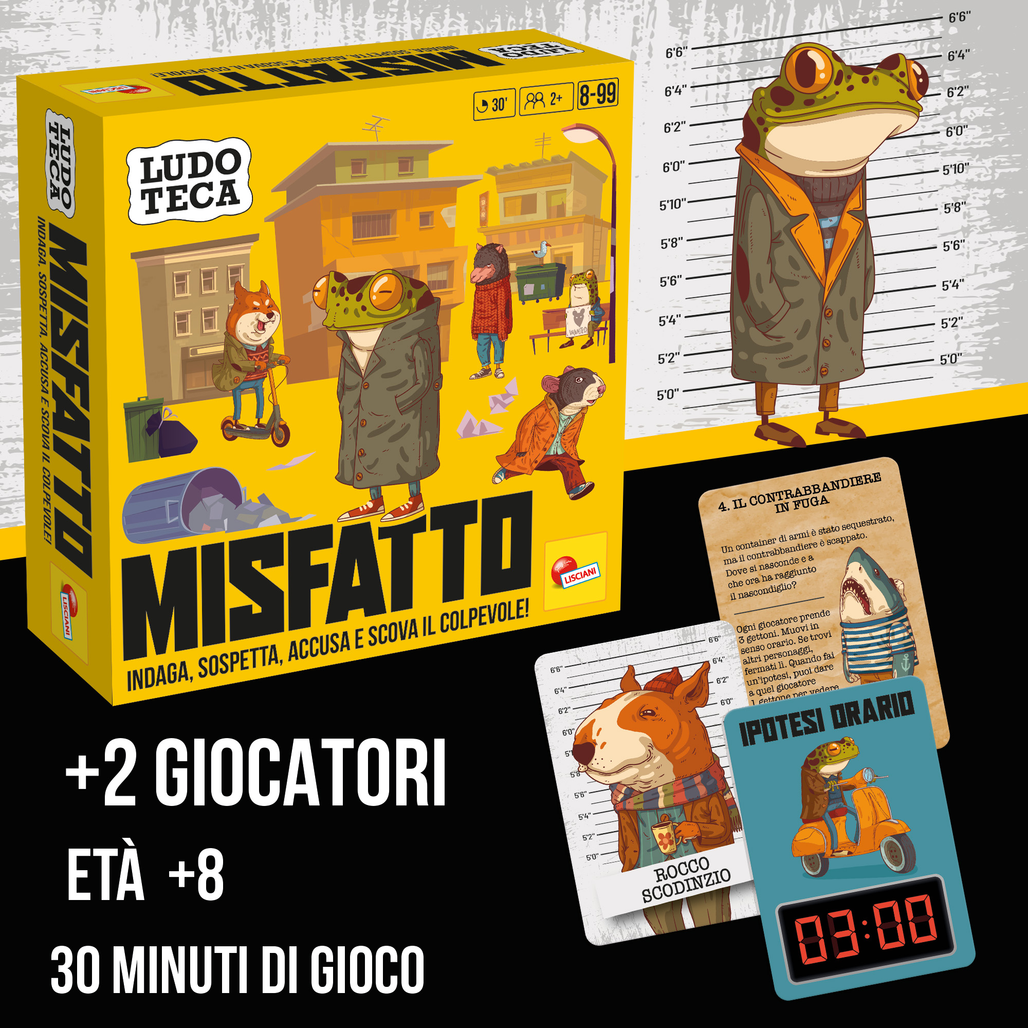Lisciani Ludoteca Pocket Misfatto gioco carte investigativo