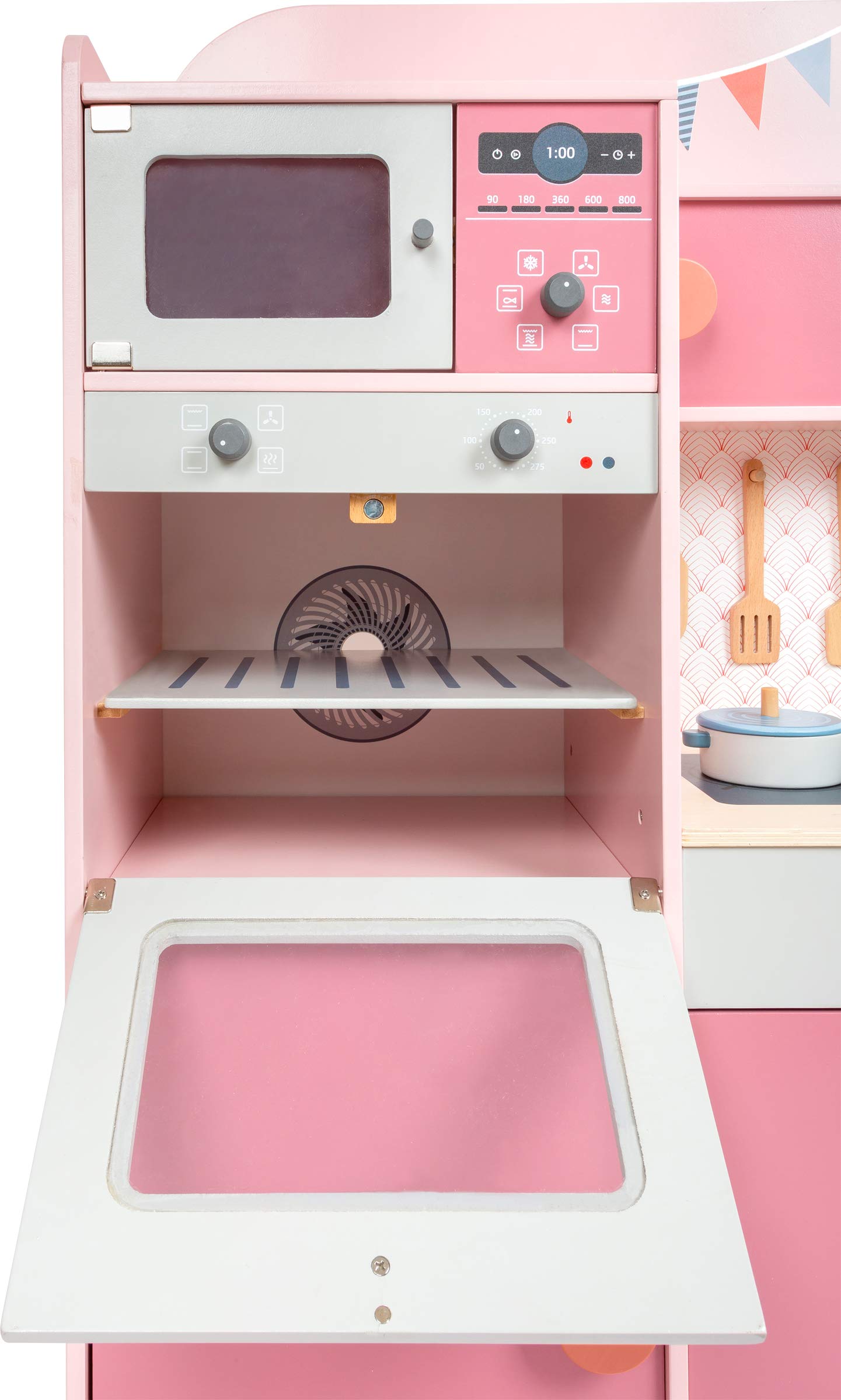 smallfoot 11465 cucina bambini legno rosa retrò