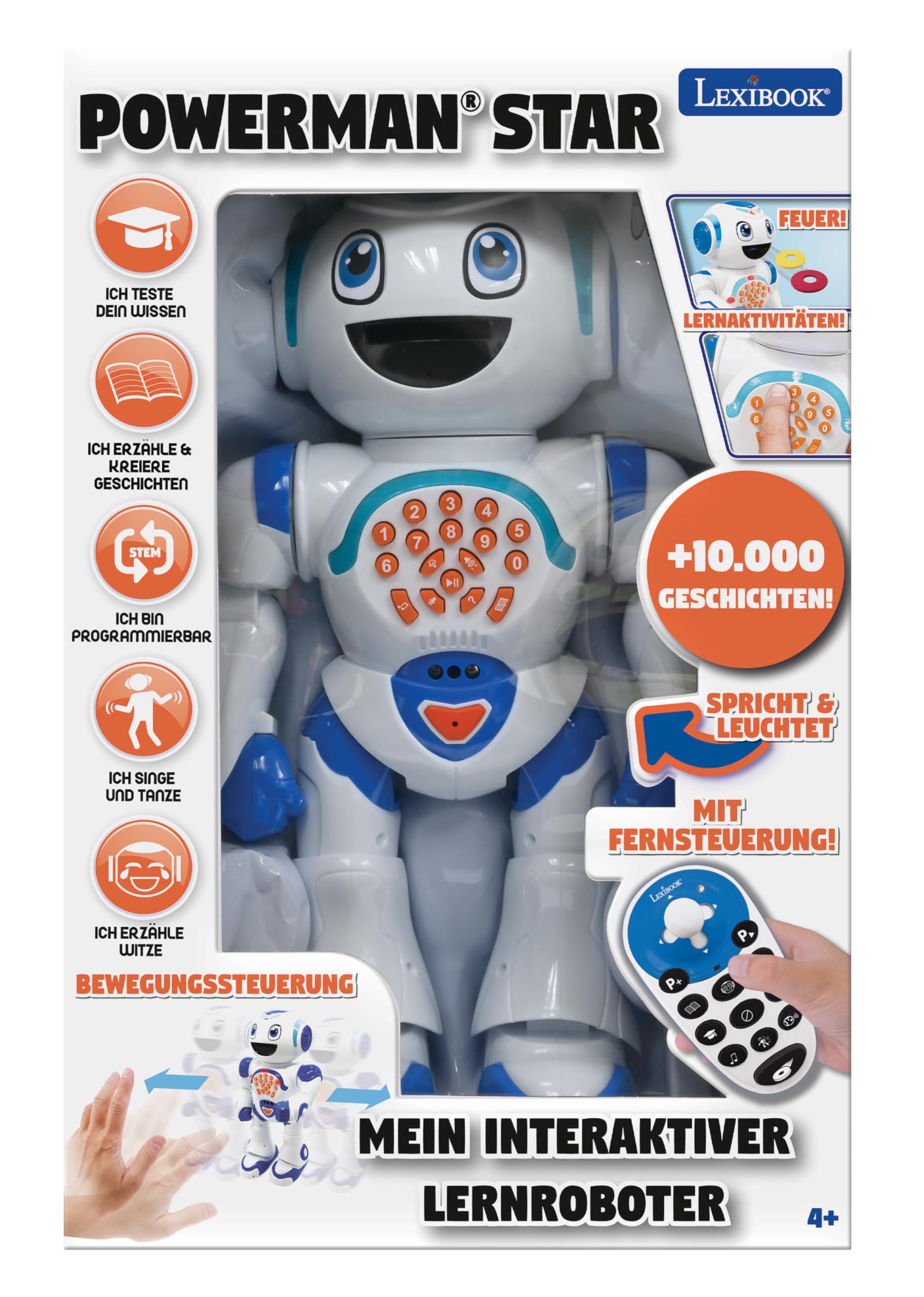 Lexibook Powerman ROB85DE robot giocattolo interattivo tedesco