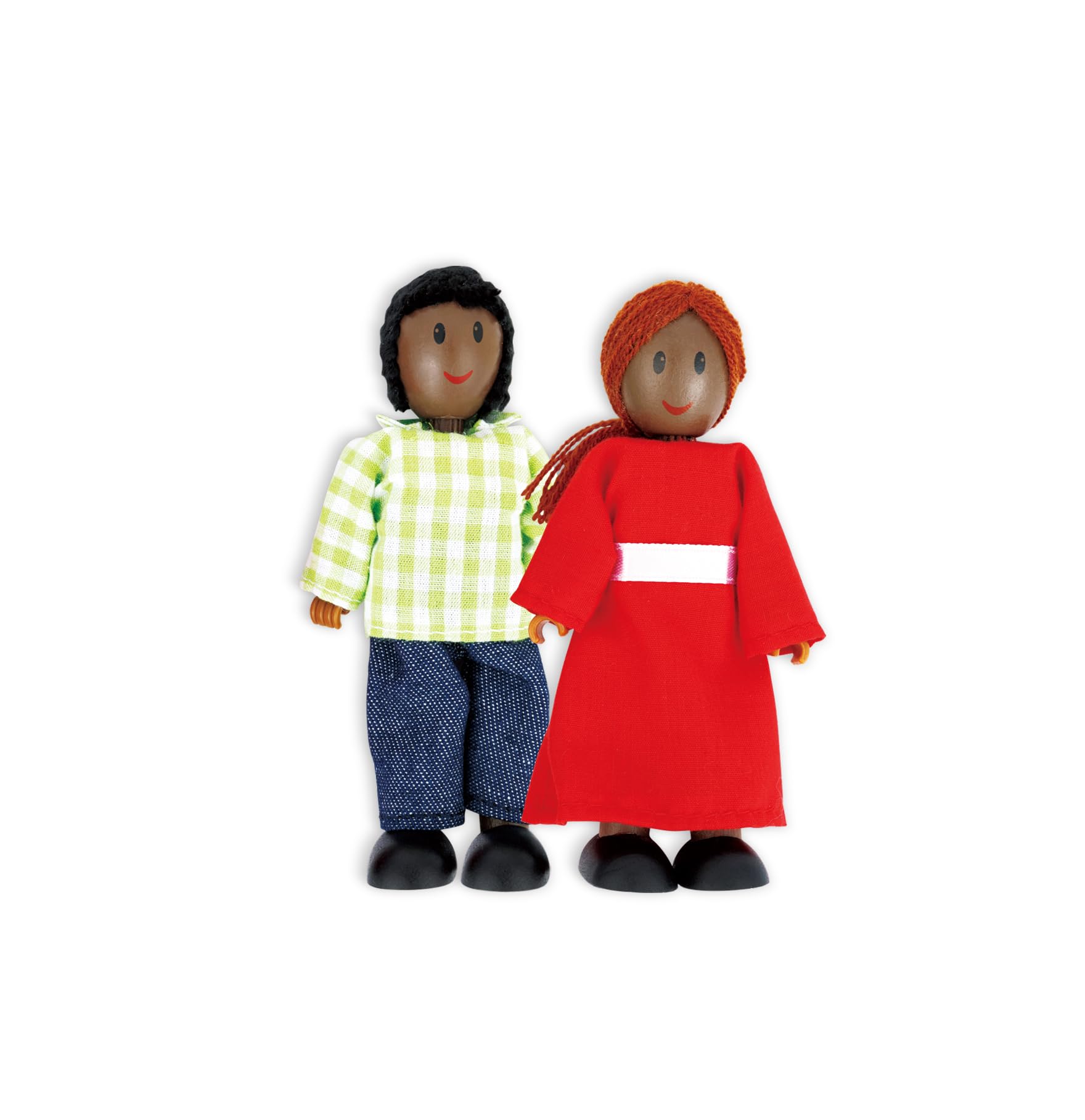 Hape Famiglia Felice bambole legno afroamericana