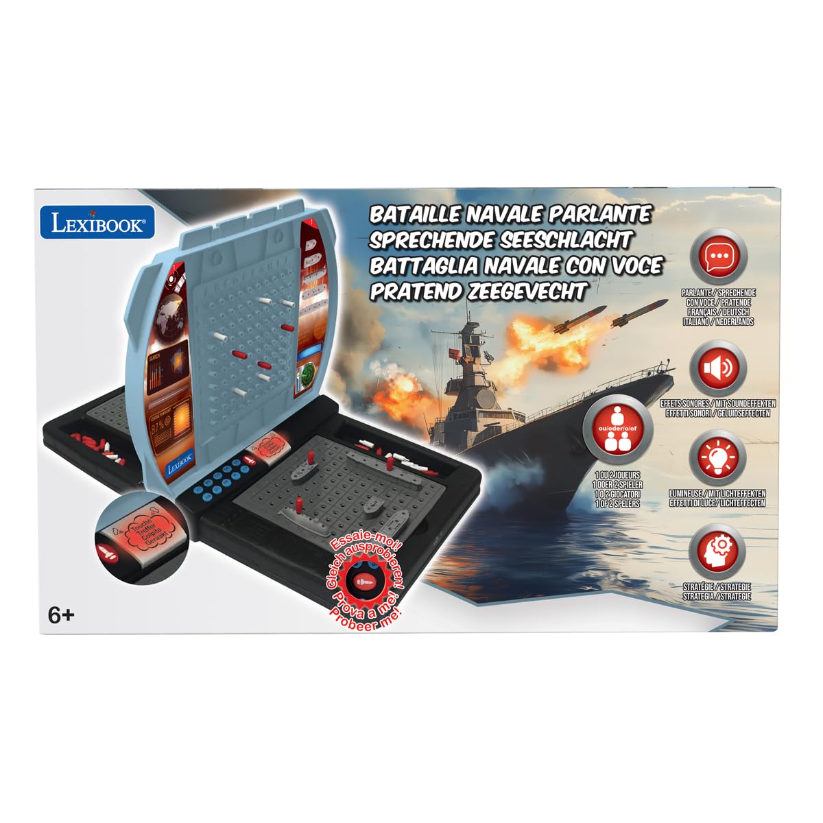 Lexibook GT2800 battaglia navale elettronica voce