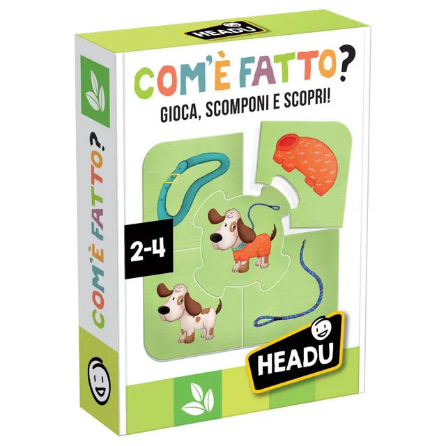 Headu Com'È Fatto IT54921 puzzle educativo 2-4 anni 6 soggetti