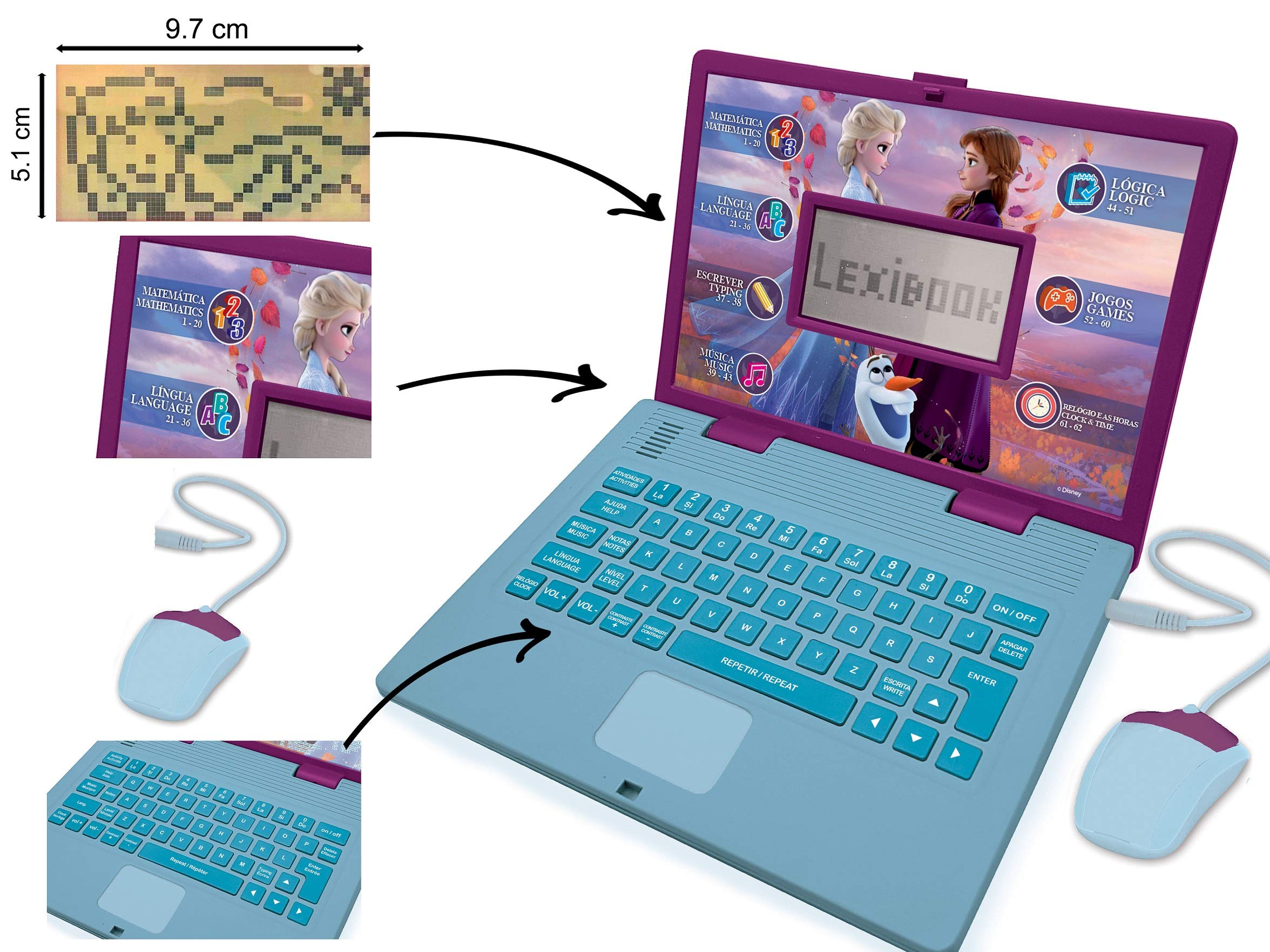 Lexibook Frozen 2 computer educativo bilingue 124 attività