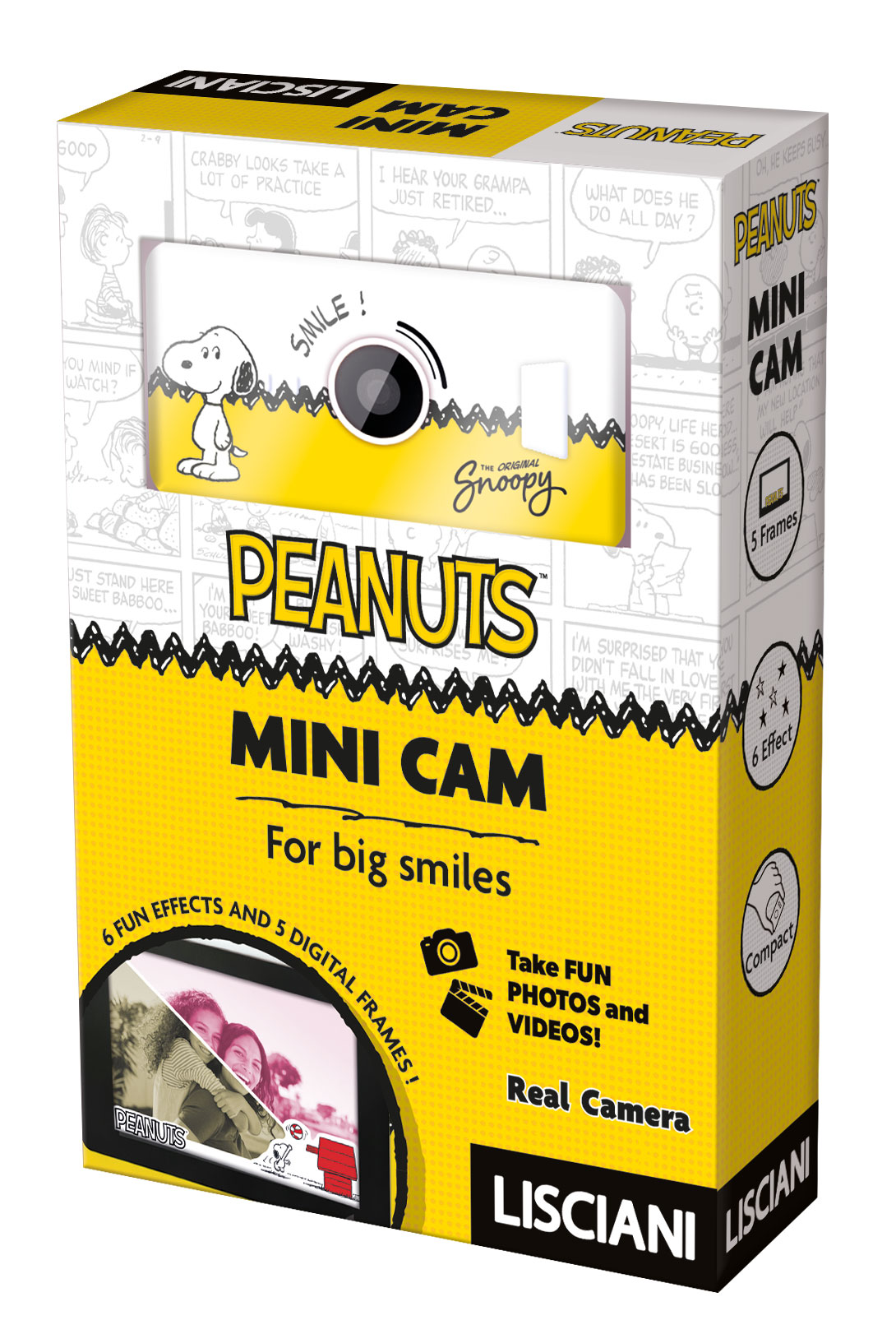 Lisciani Peanuts Mini Cam fotocamera bambini portachiavi