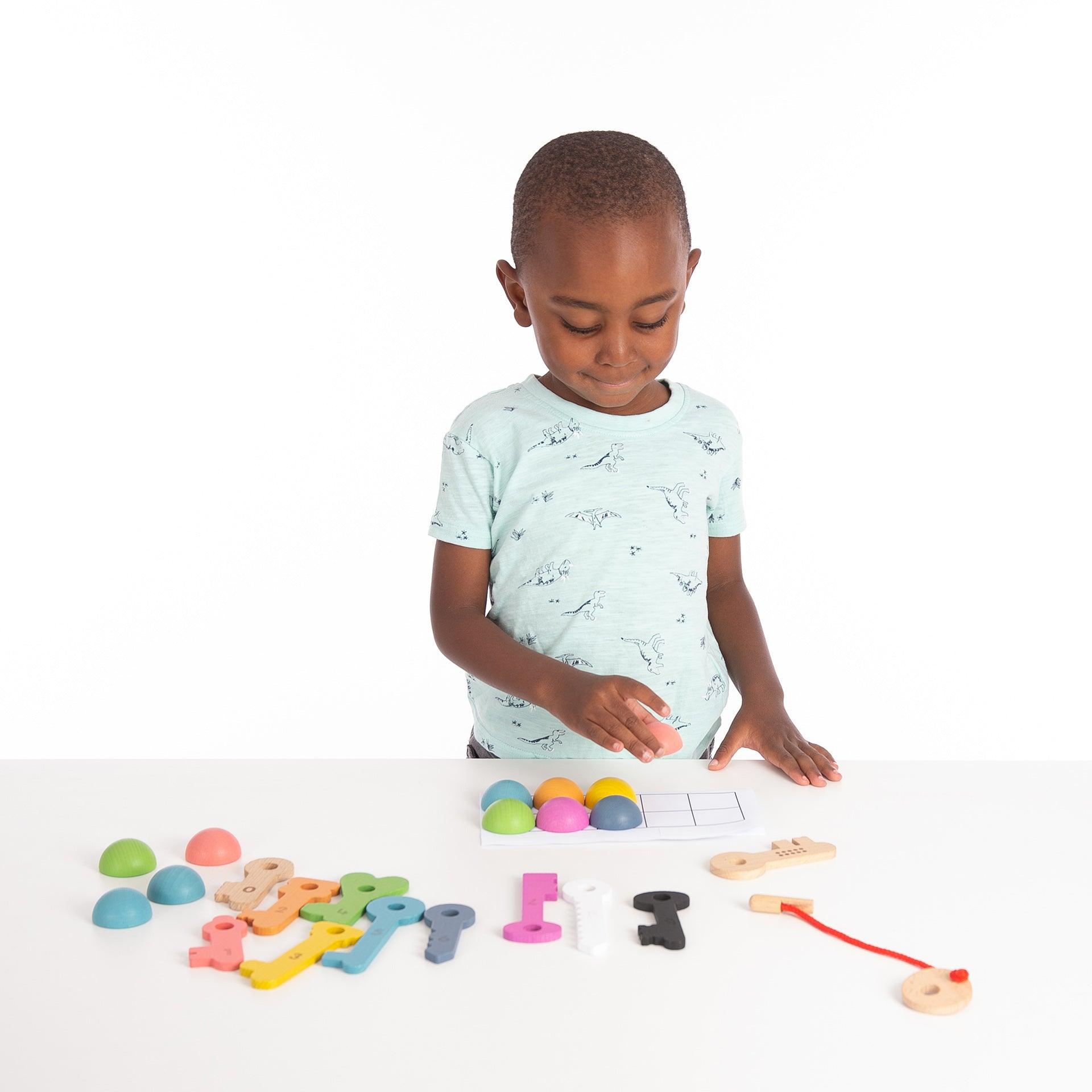 Tickit Rainbow Wooden Keys chiavi legno 0-10 11pz