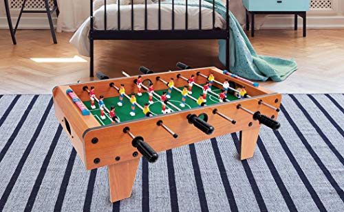 smallfoot 6702 calcetto da tavolo legno calcio balilla
