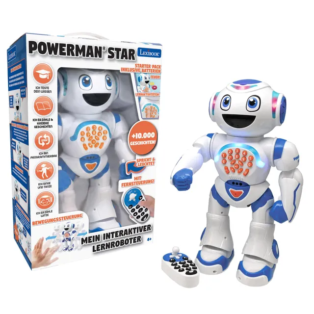 Lexibook Powerman ROB85DE robot giocattolo interattivo tedesco