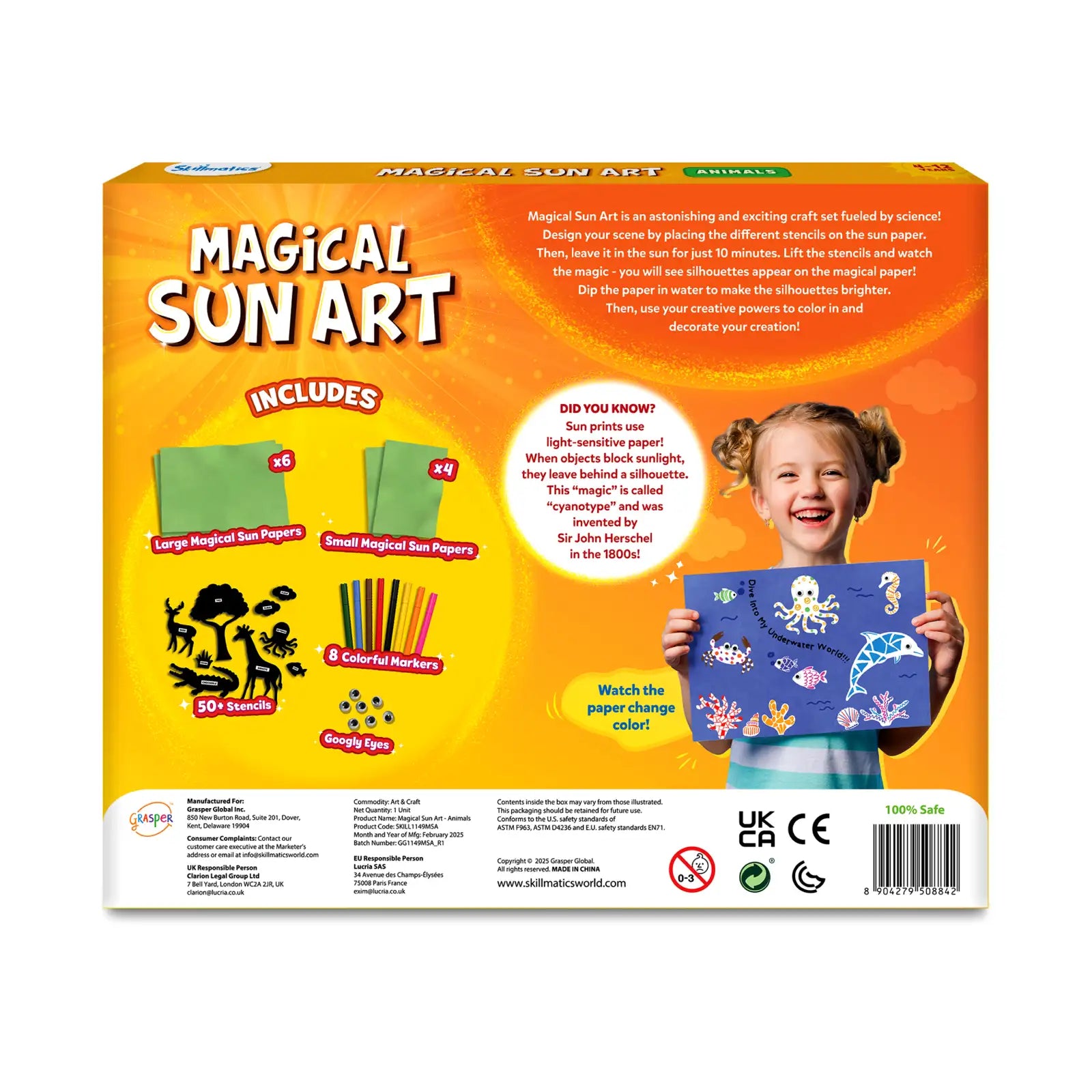 Skillmatics Magical Sun Art Animals kit bastoncini cera