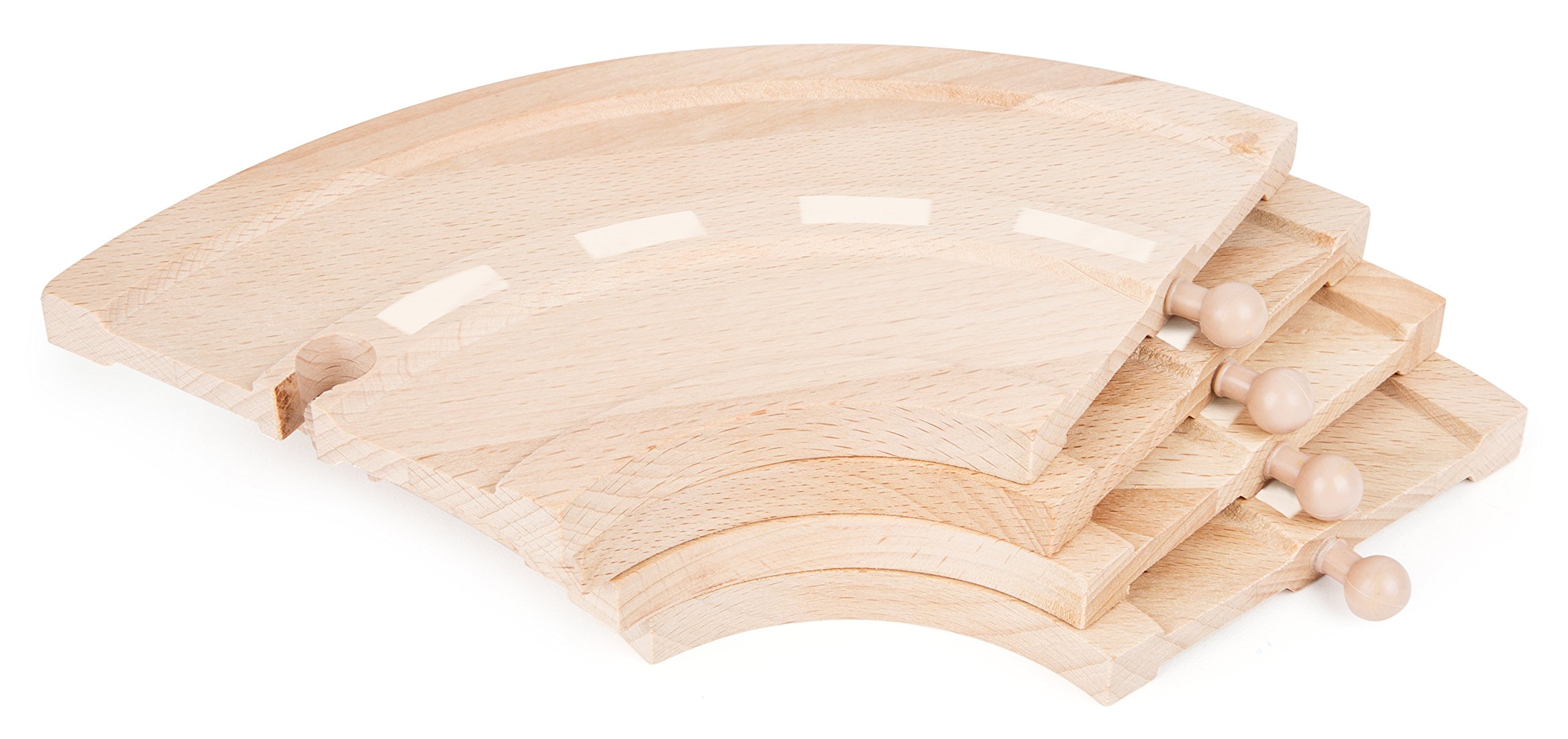 smallfoot 10808 set curve legno per pista 4 pezzi