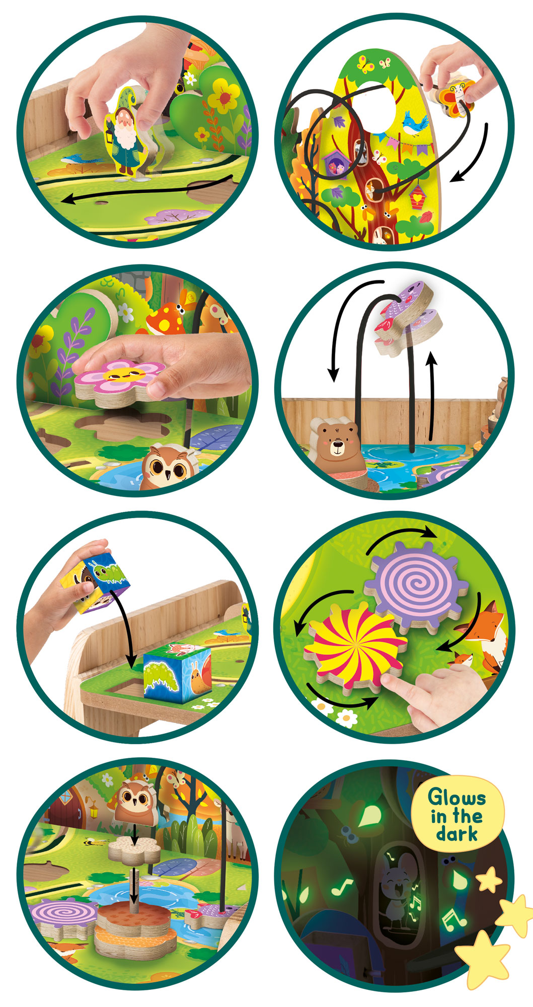 Lisciani Montessori Wood Baby Fairy Table tavolo attività legno