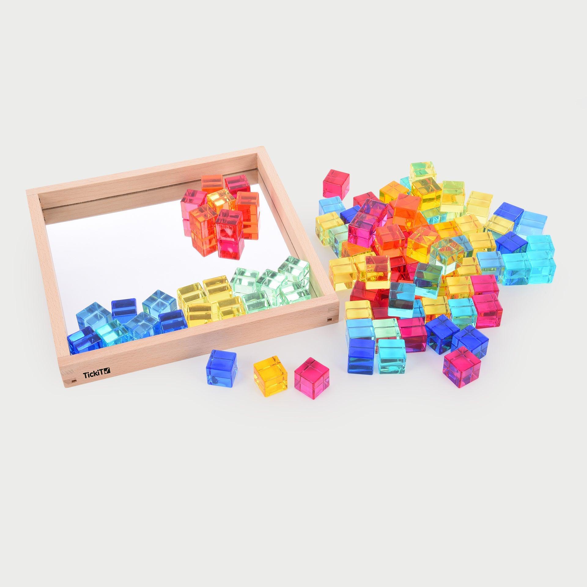 Tickit Gem Cube Mirror Tray cubetti 100 pezzi specchiato