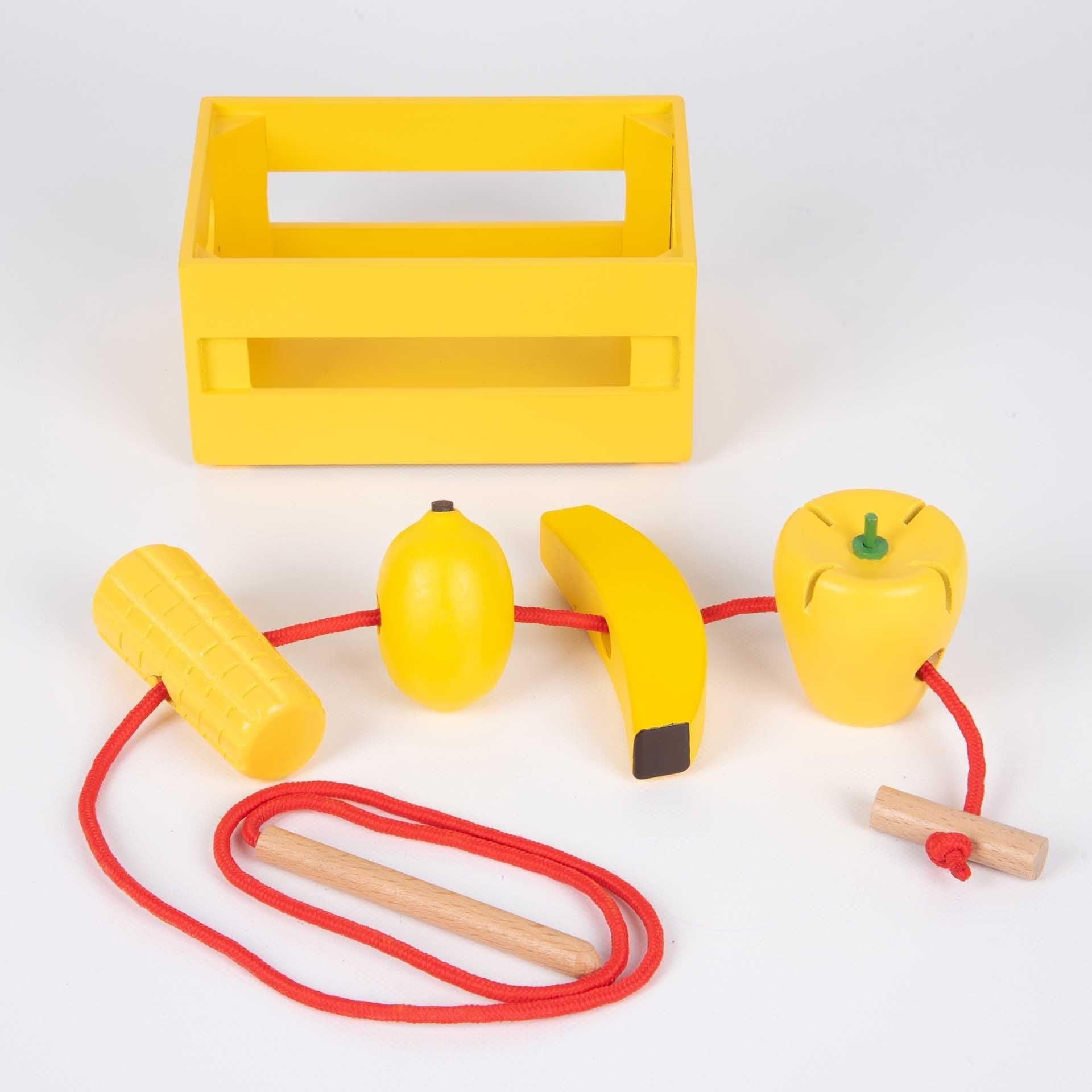 Tickit Wooden Sorting cassette frutta verdura 28 pezzi filo