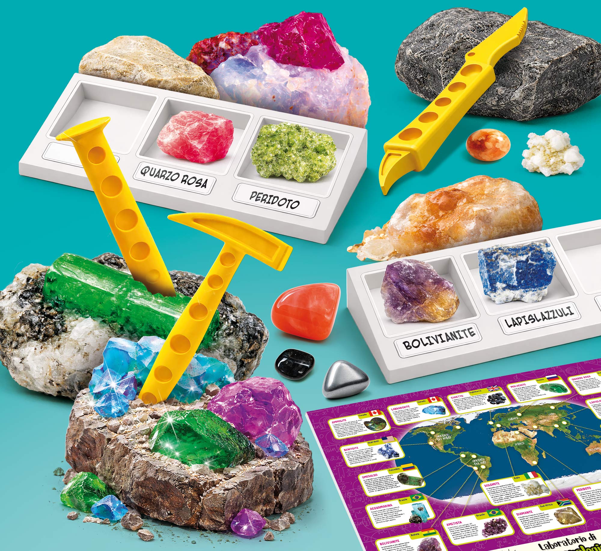 Lisciani I'm a Genius Laboratorio Mineralogia kit gemme
